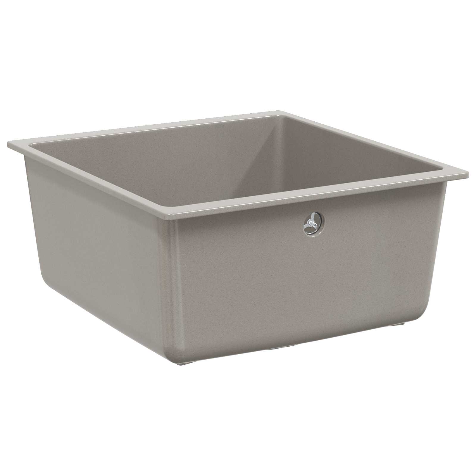 vidaXL Zlew Szary 430 x 460 mm 80% Kwarc i 20% Żywica
