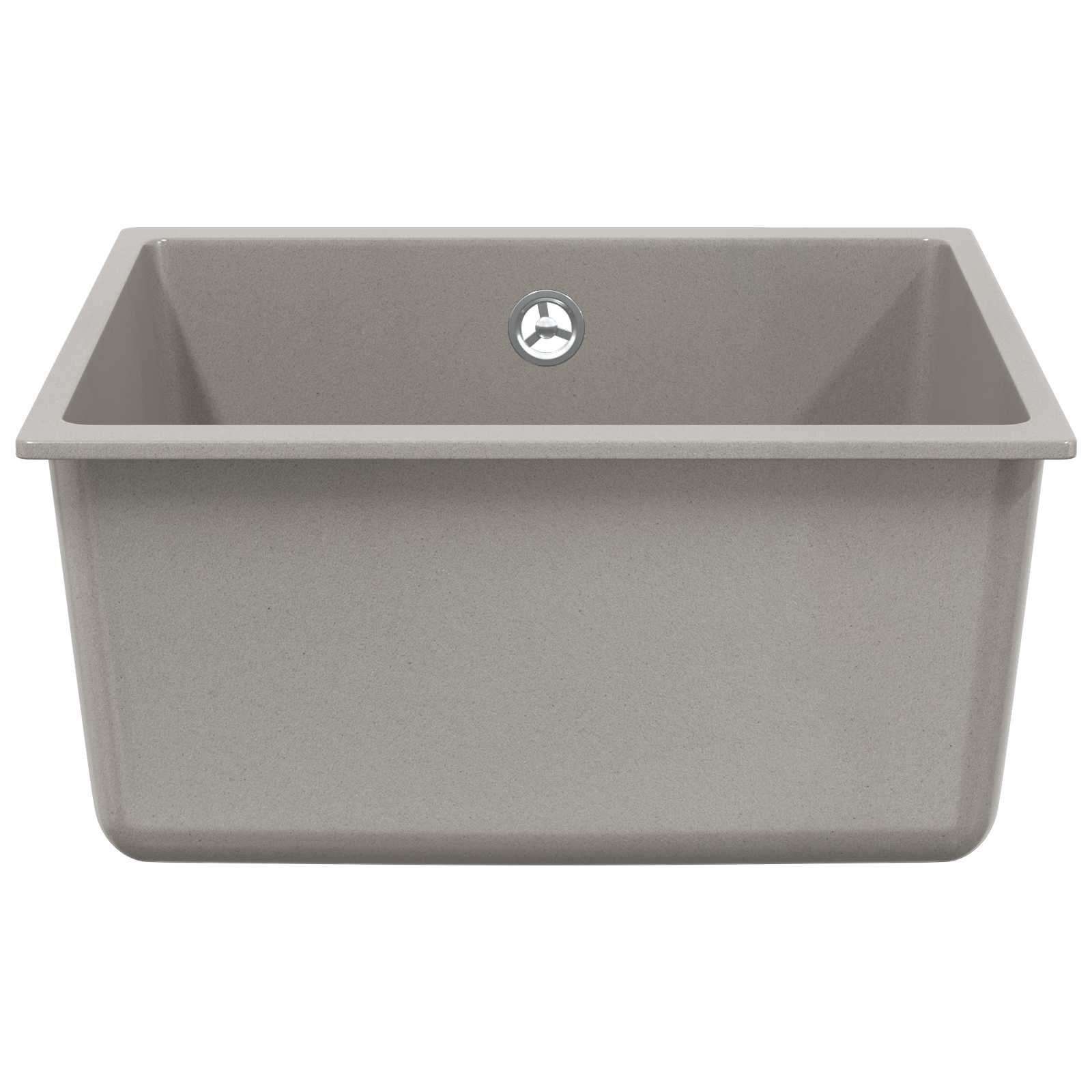 vidaXL Zlew Szary 430 x 460 mm 80% Kwarc i 20% Żywica
