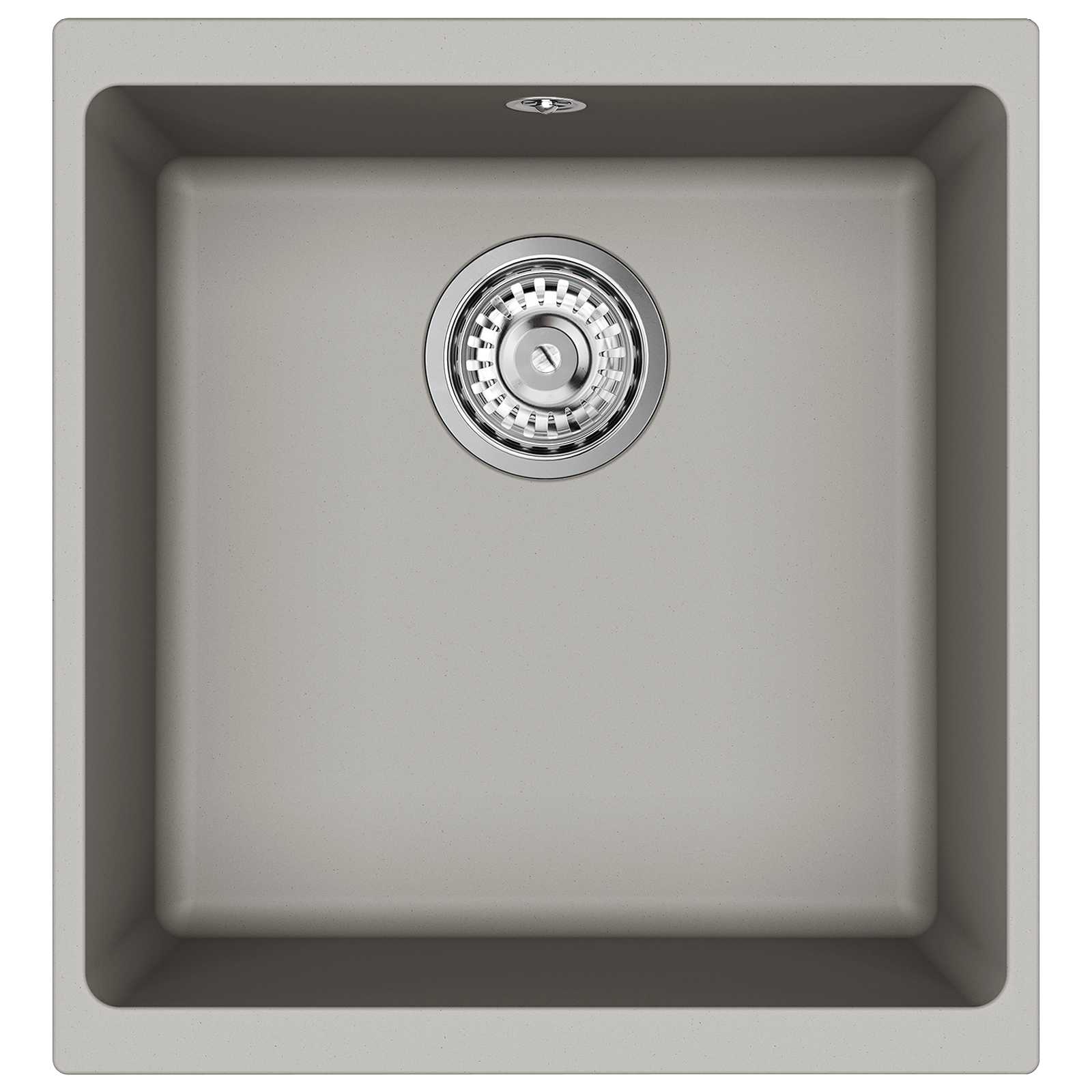 vidaXL Zlew Szary 430 x 460 mm 80% Kwarc i 20% Żywica