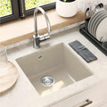 vidaXL Zlew Beżowy 430 x 460 mm 80% Kwarc i 20% Żywica