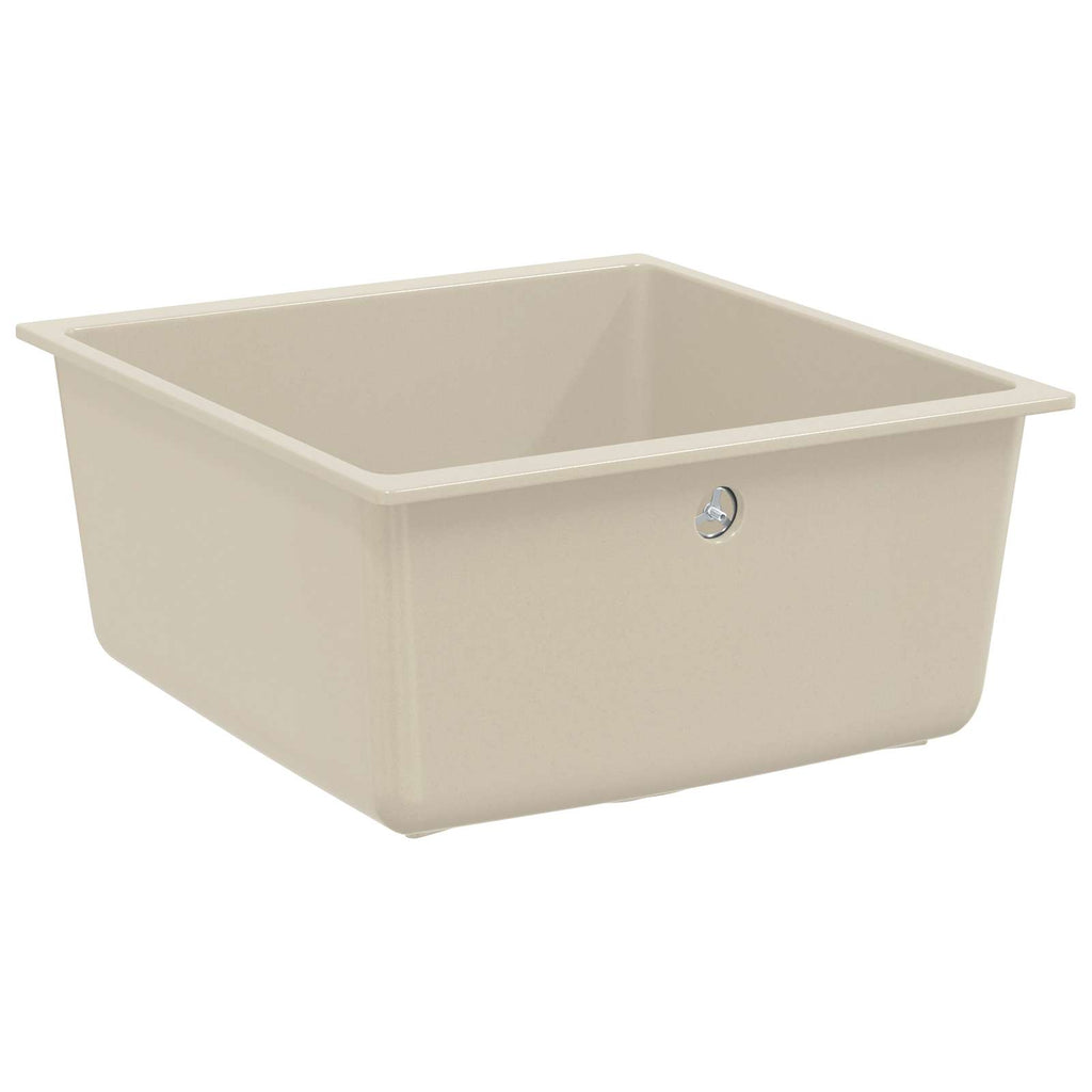 vidaXL Zlew Beżowy 430 x 460 mm 80% Kwarc i 20% Żywica