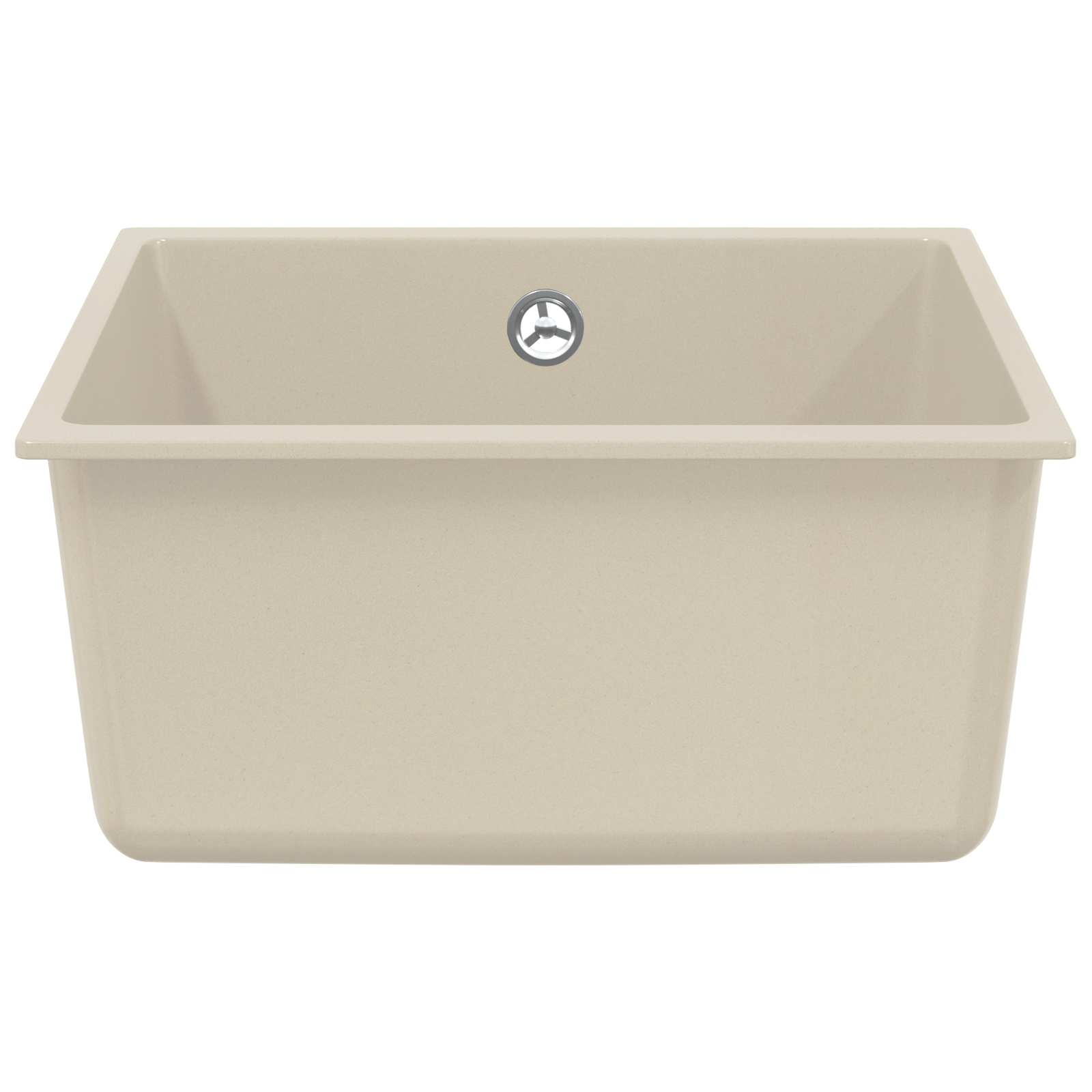 vidaXL Zlew Beżowy 430 x 460 mm 80% Kwarc i 20% Żywica