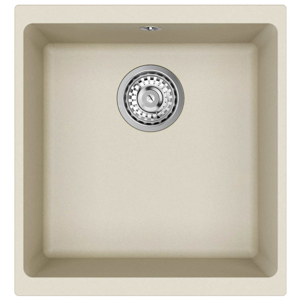vidaXL Zlew Beżowy 430 x 460 mm 80% Kwarc i 20% Żywica