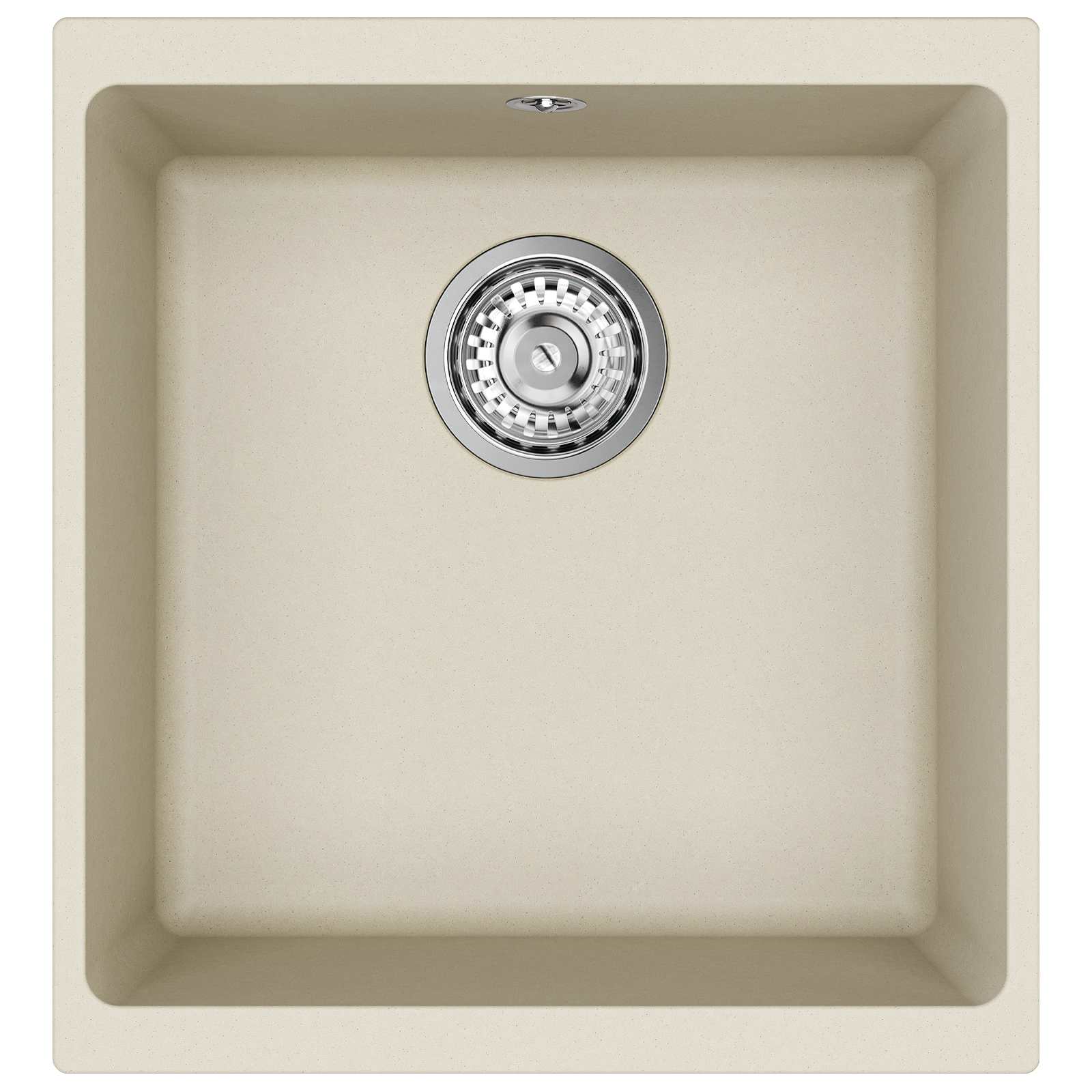vidaXL Zlew Beżowy 430 x 460 mm 80% Kwarc i 20% Żywica