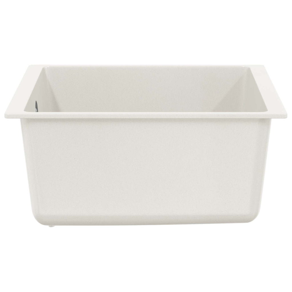 vidaXL Zlew Biały 430 x 460 mm 80% Kwarc i 20% Żywica
