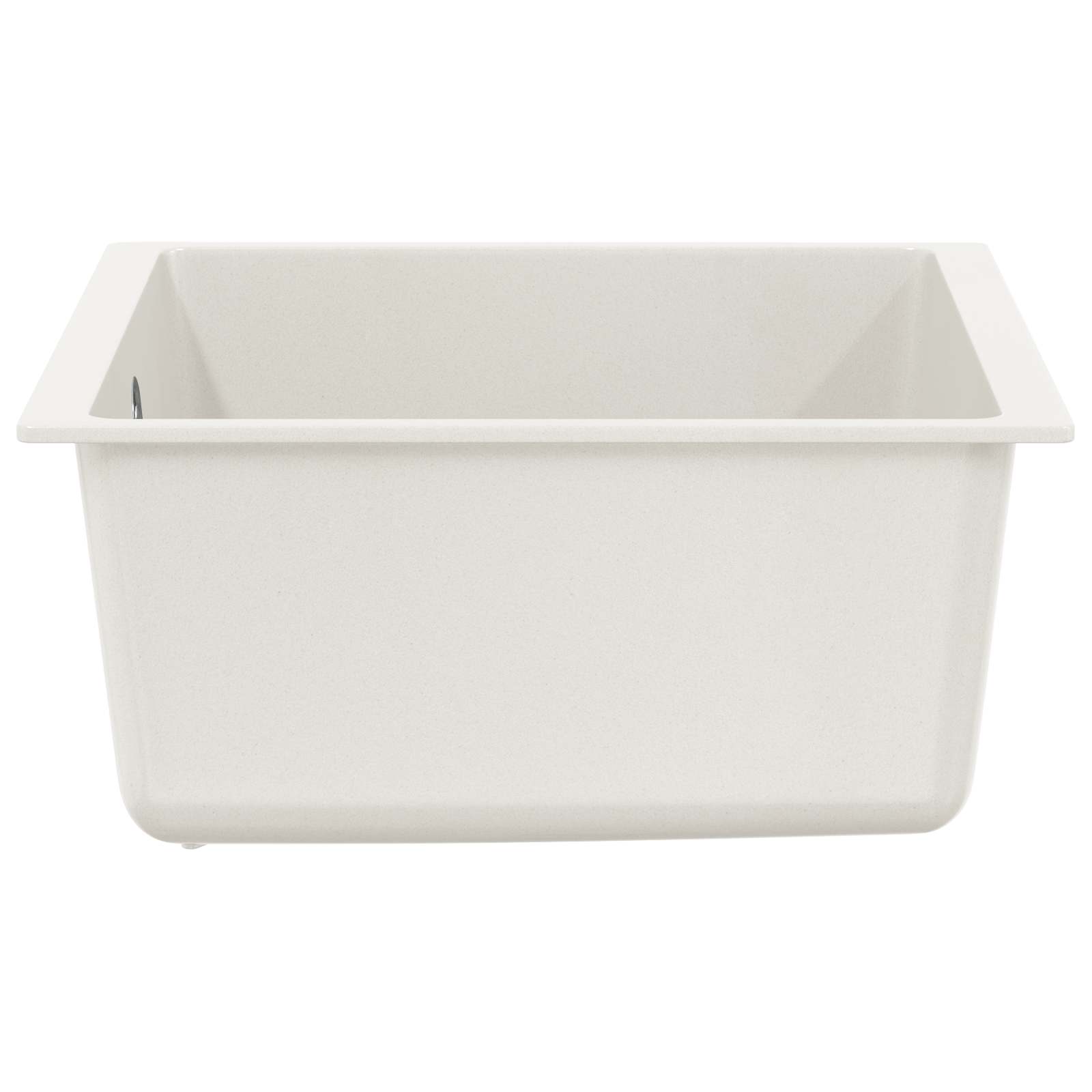 vidaXL Zlew Biały 430 x 460 mm 80% Kwarc i 20% Żywica