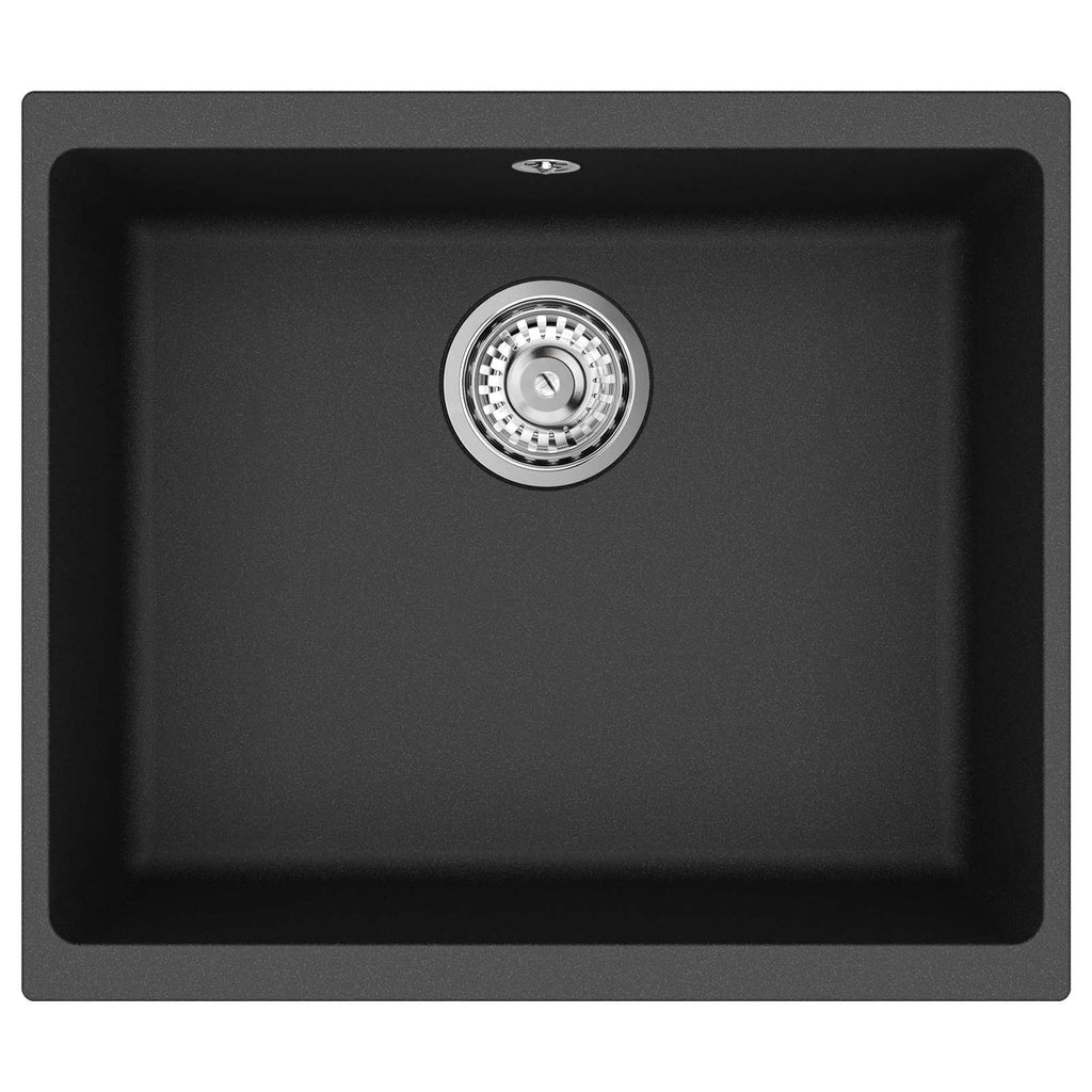 vidaXL Zlew Czarny 530 x 460 mm 80% Kwarc i 20% Żywica