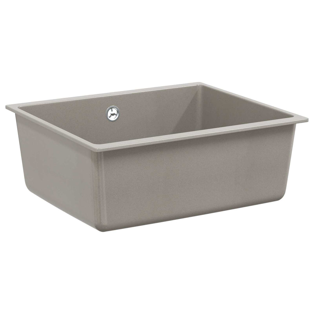 vidaXL Zlew Szary 530 x 460 mm 80% Kwarc i 20% Żywica