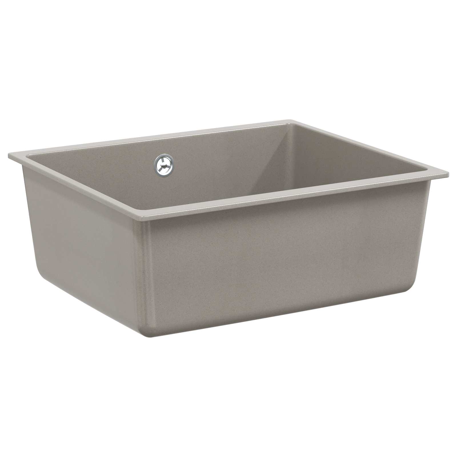 vidaXL Zlew Szary 530 x 460 mm 80% Kwarc i 20% Żywica