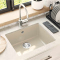 vidaXL Zlew Beżowy 530 x 460 mm 80% Kwarc i 20% Żywica