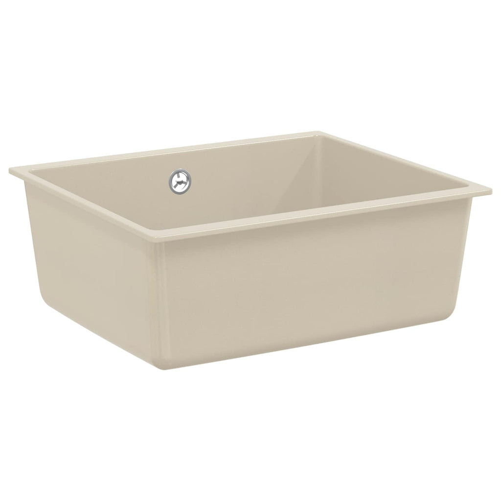 vidaXL Zlew Beżowy 530 x 460 mm 80% Kwarc i 20% Żywica