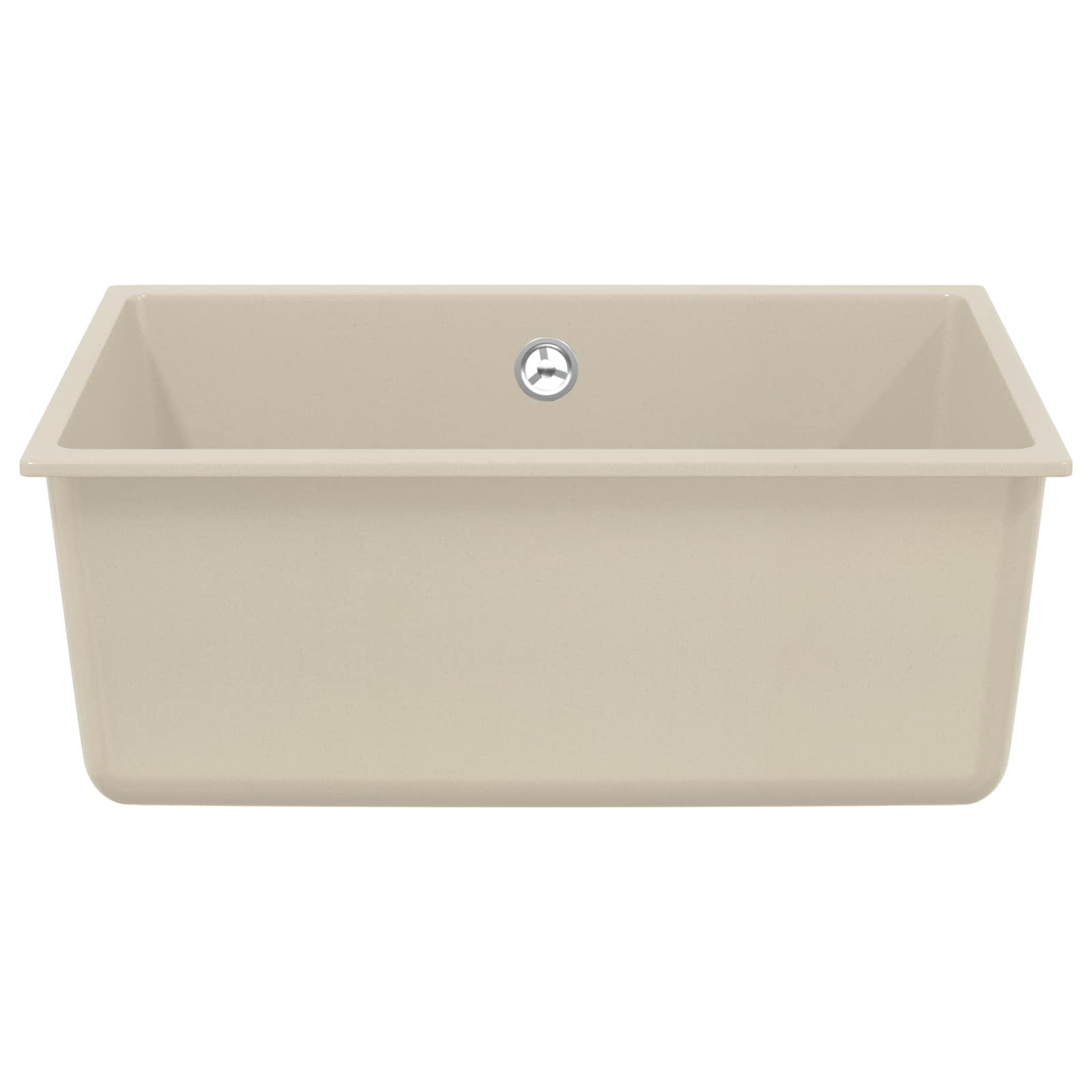 vidaXL Zlew Beżowy 530 x 460 mm 80% Kwarc i 20% Żywica