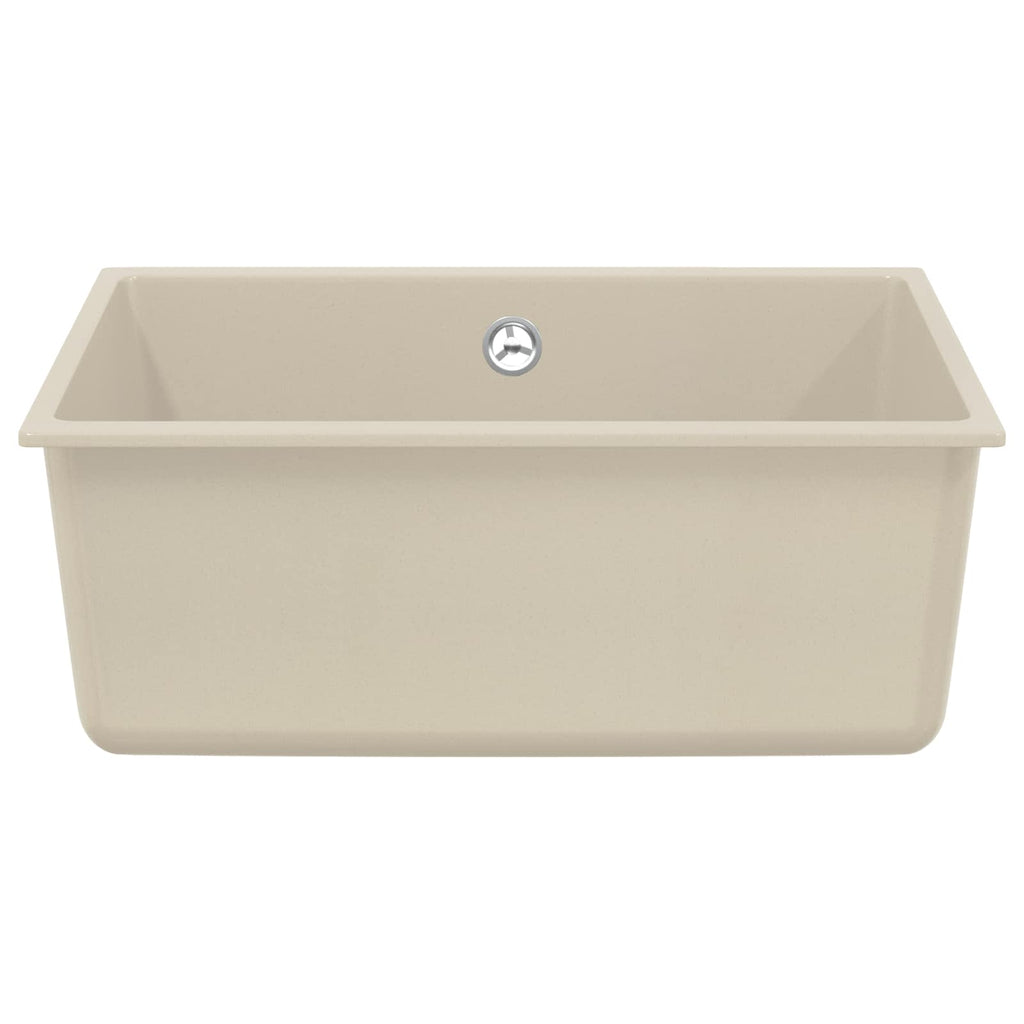 vidaXL Zlew Beżowy 530 x 460 mm 80% Kwarc i 20% Żywica