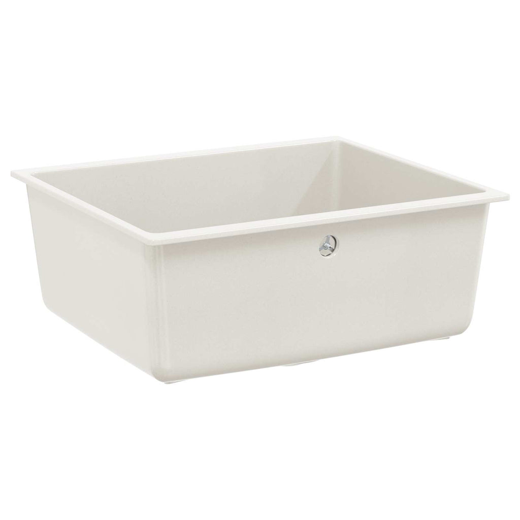 vidaXL Zlew Biały 530 x 460 mm 80% Kwarc i 20% Żywica