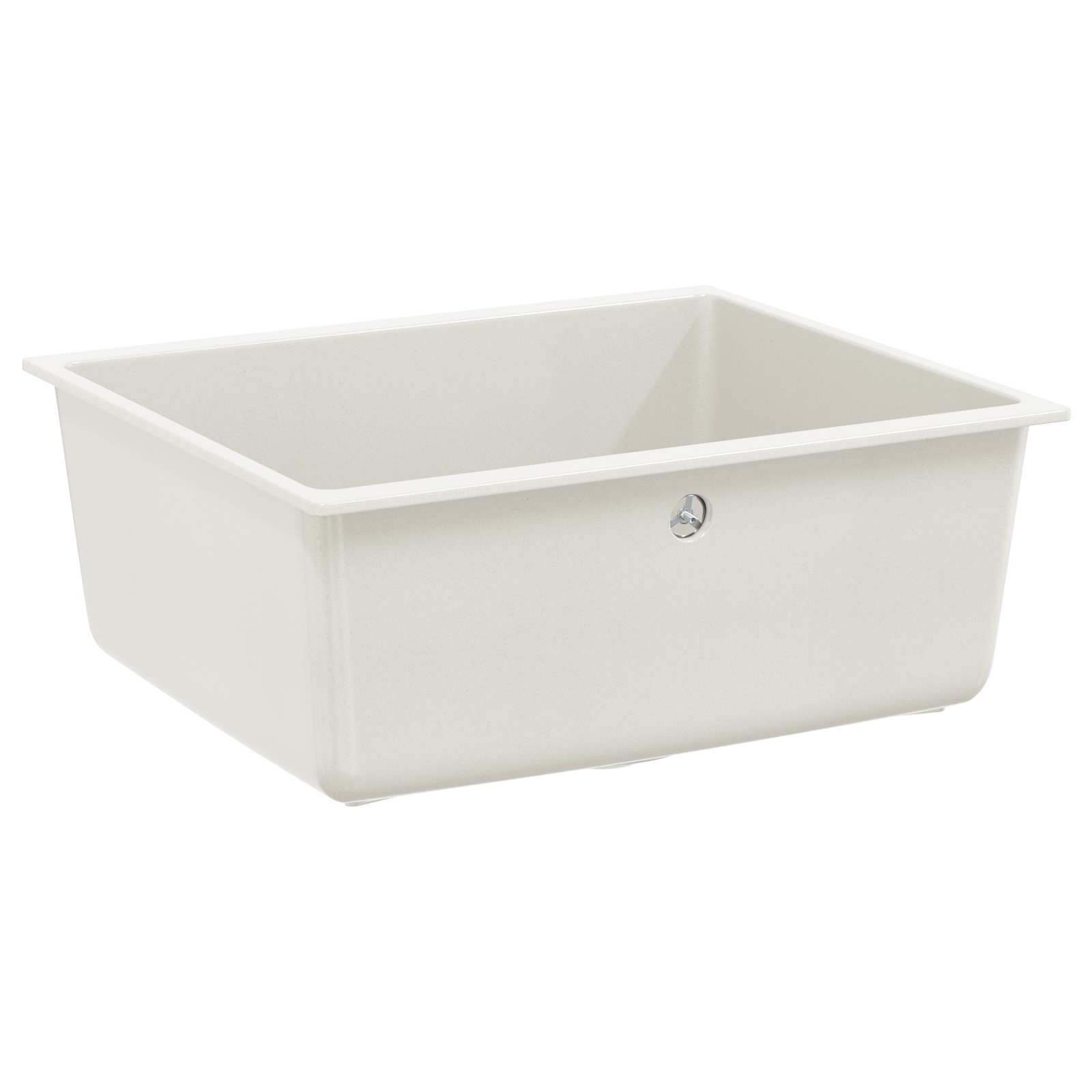 vidaXL Zlew Biały 530 x 460 mm 80% Kwarc i 20% Żywica