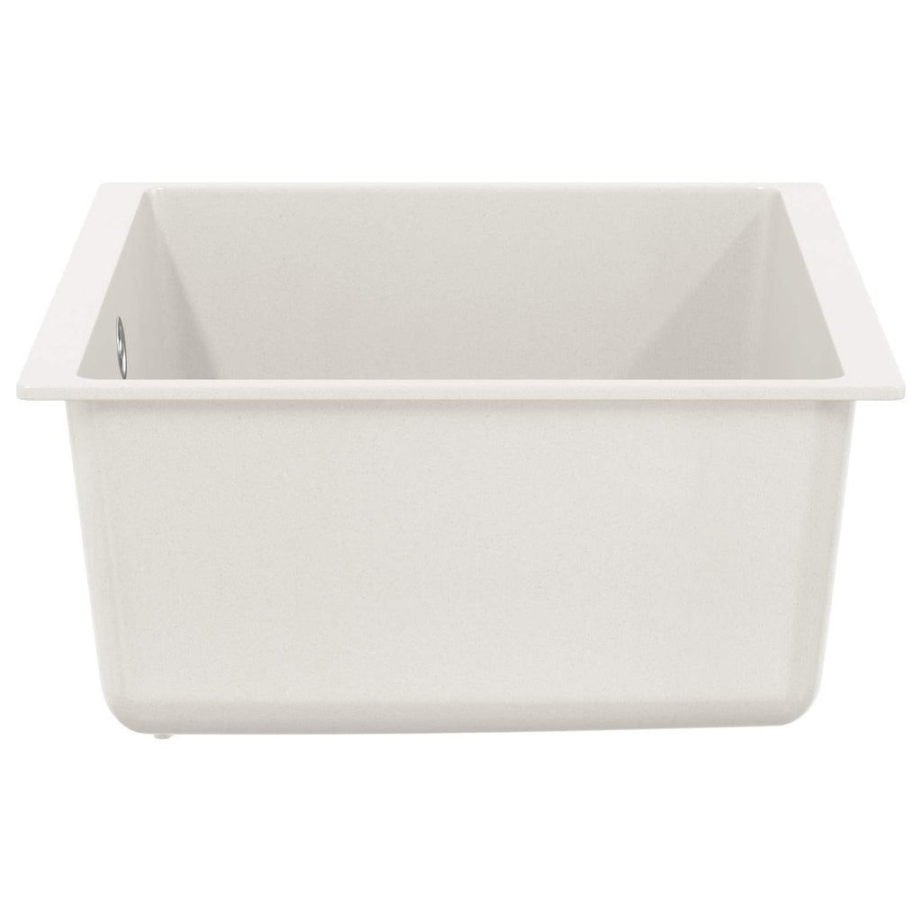 vidaXL Zlew Biały 530 x 460 mm 80% Kwarc i 20% Żywica
