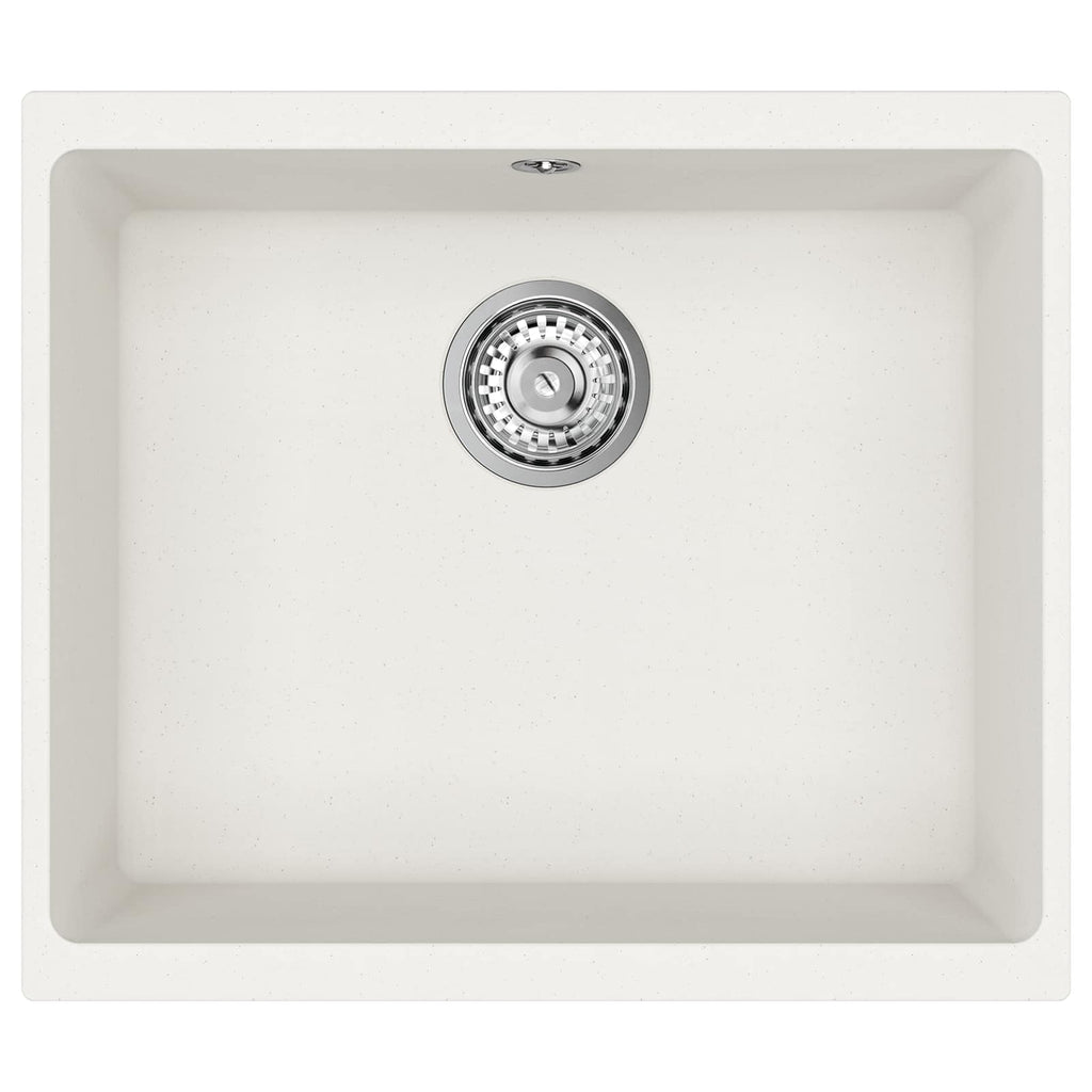 vidaXL Zlew Biały 530 x 460 mm 80% Kwarc i 20% Żywica