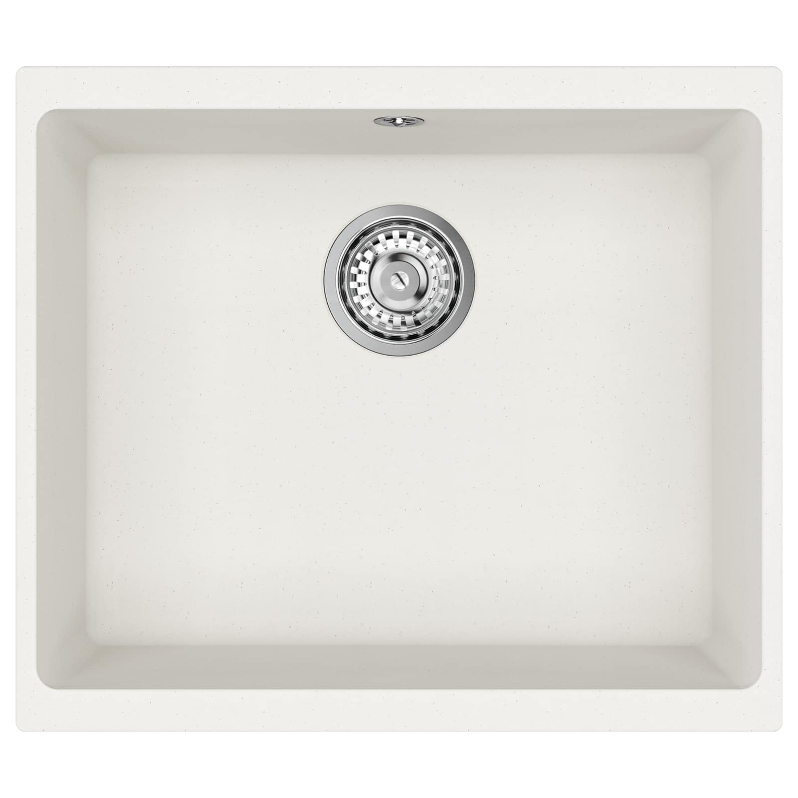 vidaXL Zlew Biały 530 x 460 mm 80% Kwarc i 20% Żywica