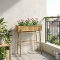 vidaXL Doniczka ogrodowa z uchwytem Naturalny 100 x 38 x 114 cm Bambus