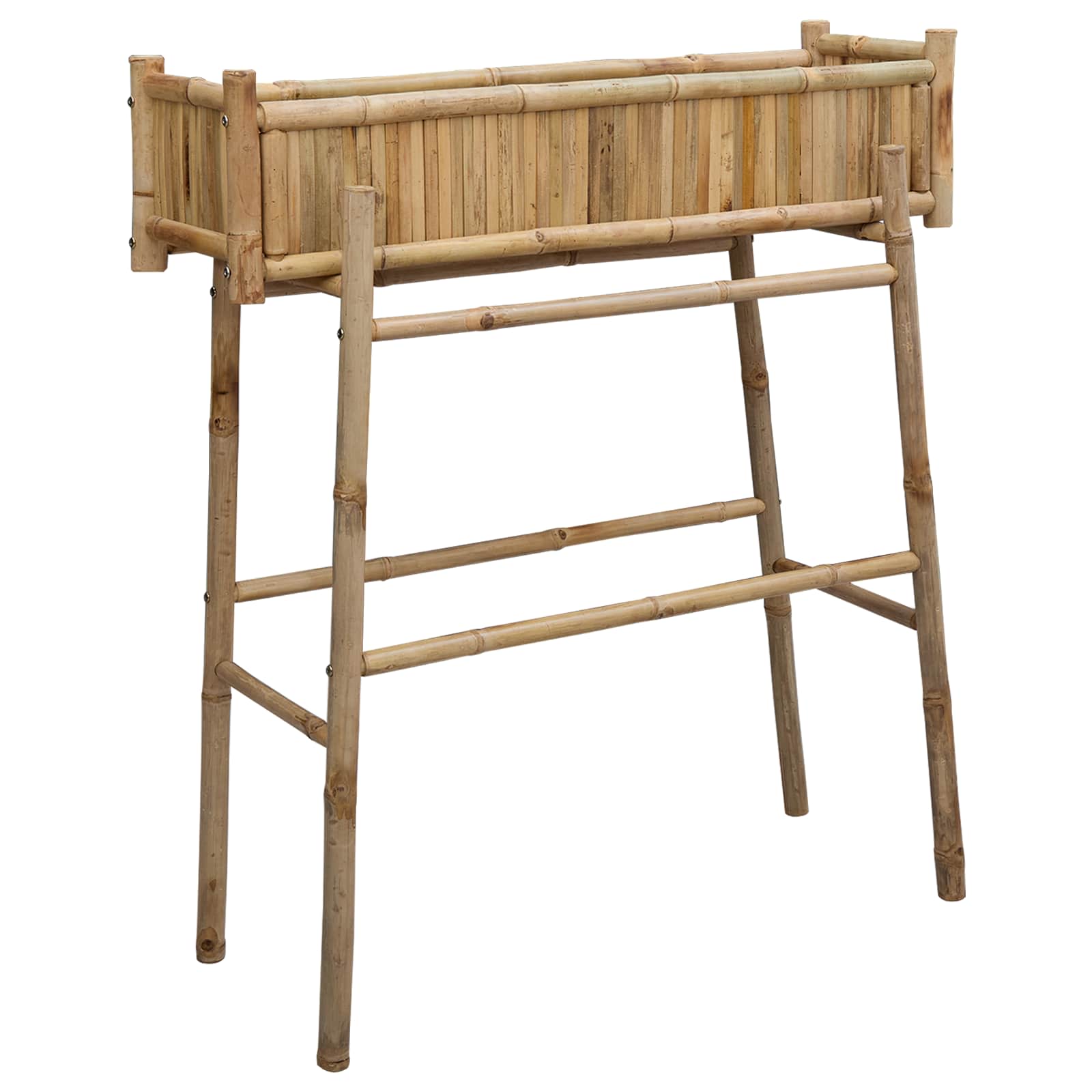 vidaXL Doniczka ogrodowa z uchwytem Naturalny 100 x 38 x 114 cm Bambus