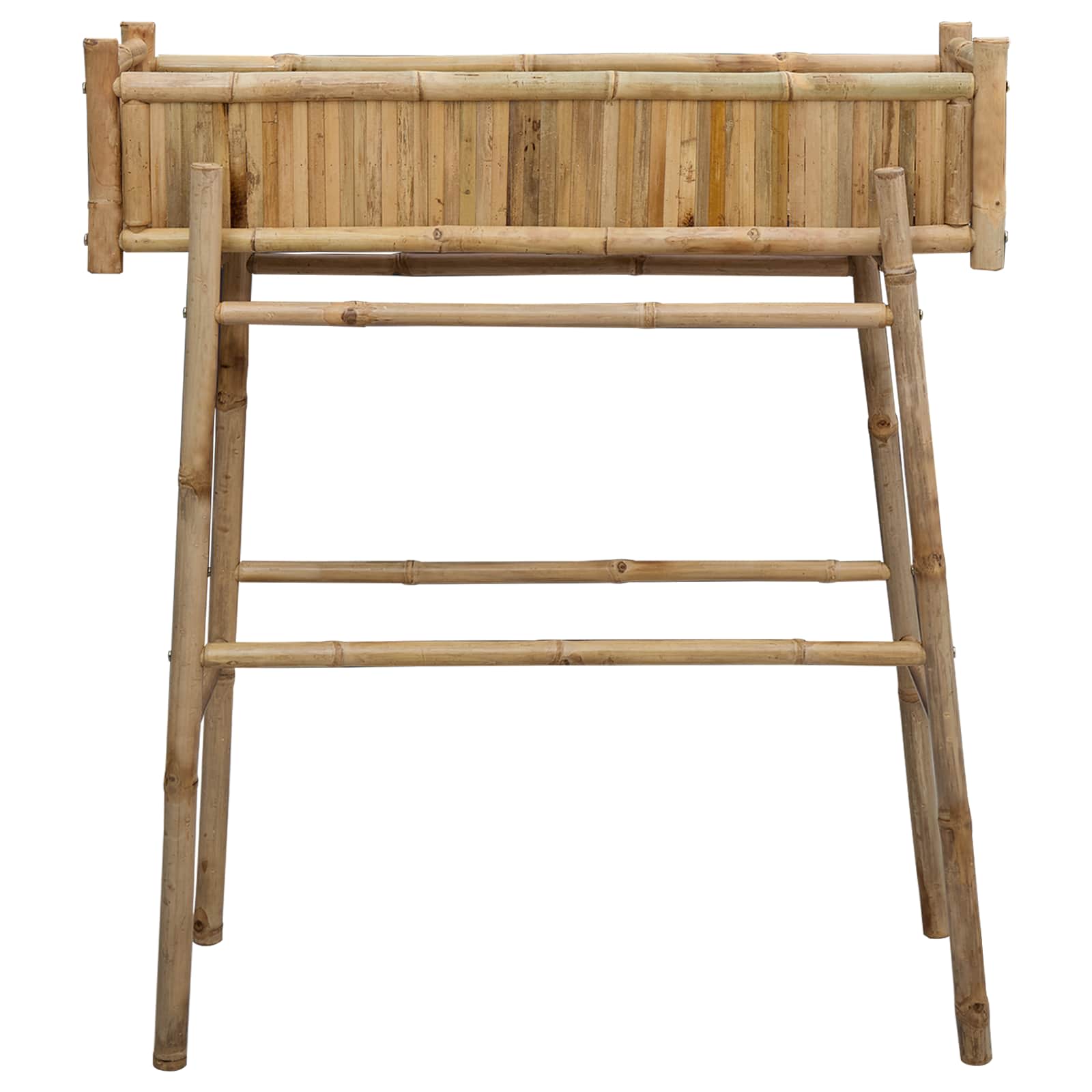 vidaXL Doniczka ogrodowa z uchwytem Naturalny 100 x 38 x 114 cm Bambus