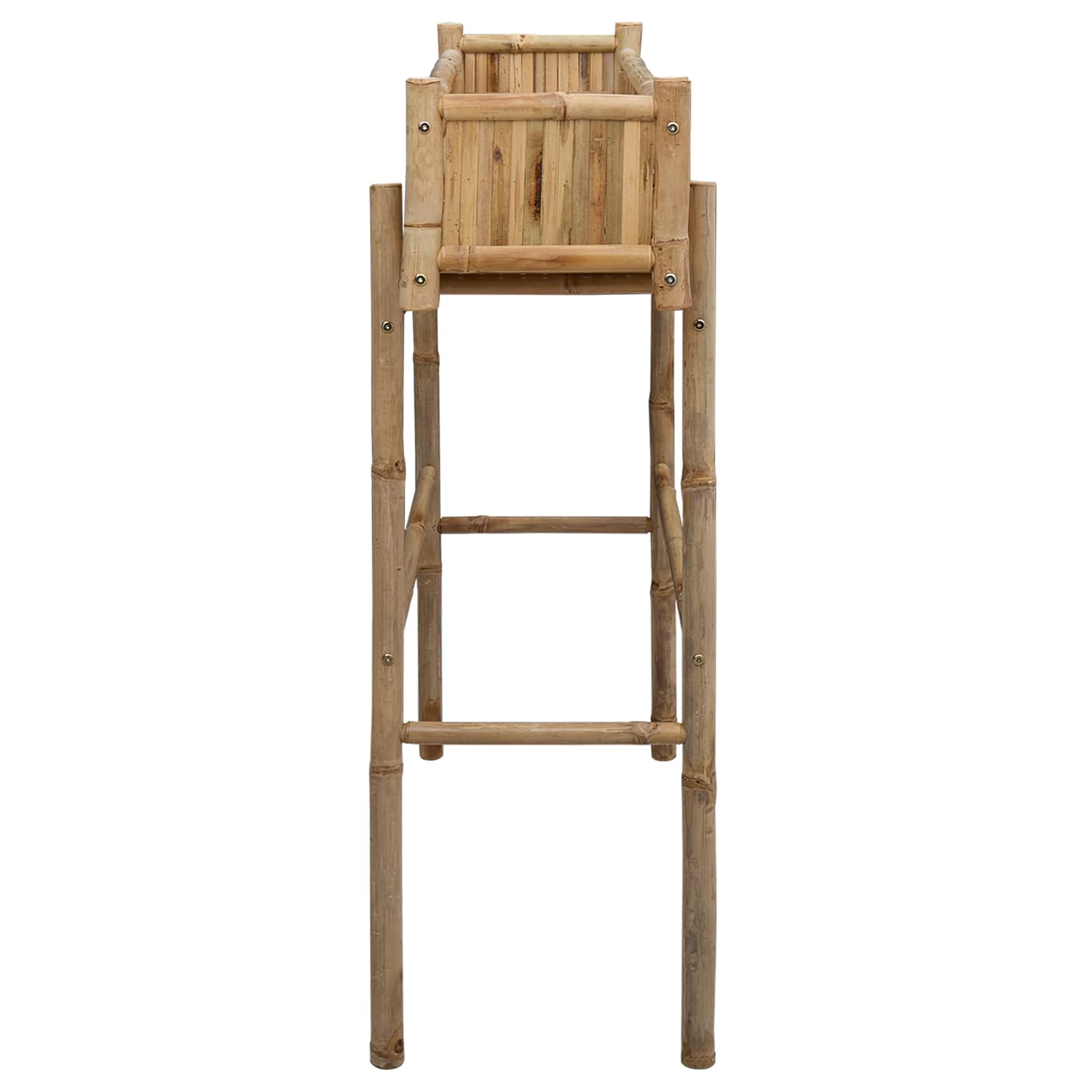 vidaXL Doniczka ogrodowa z uchwytem Naturalny 100 x 38 x 114 cm Bambus