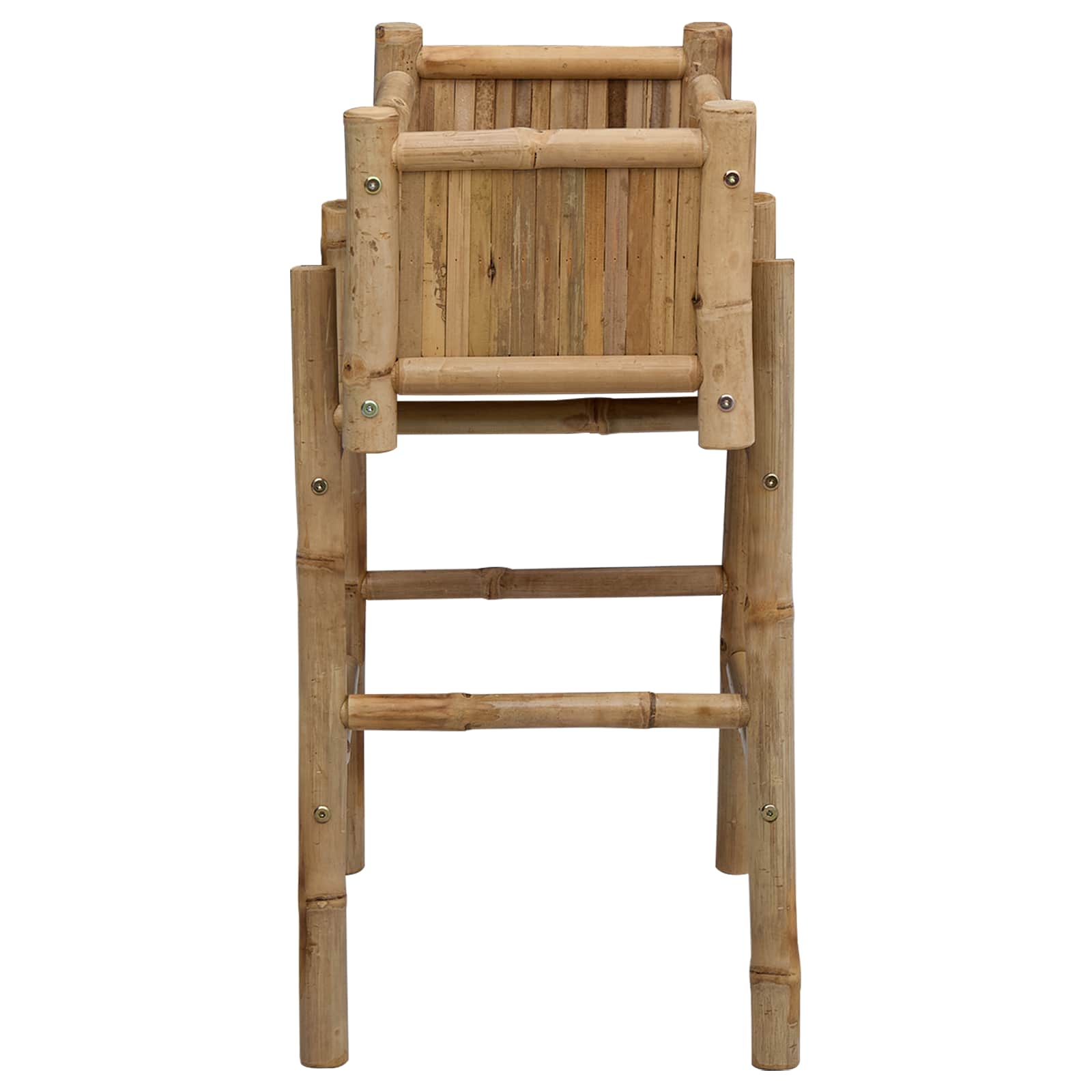 vidaXL Doniczka ogrodowa z uchwytem Naturalny 50 x 38 x 74 cm Bambus