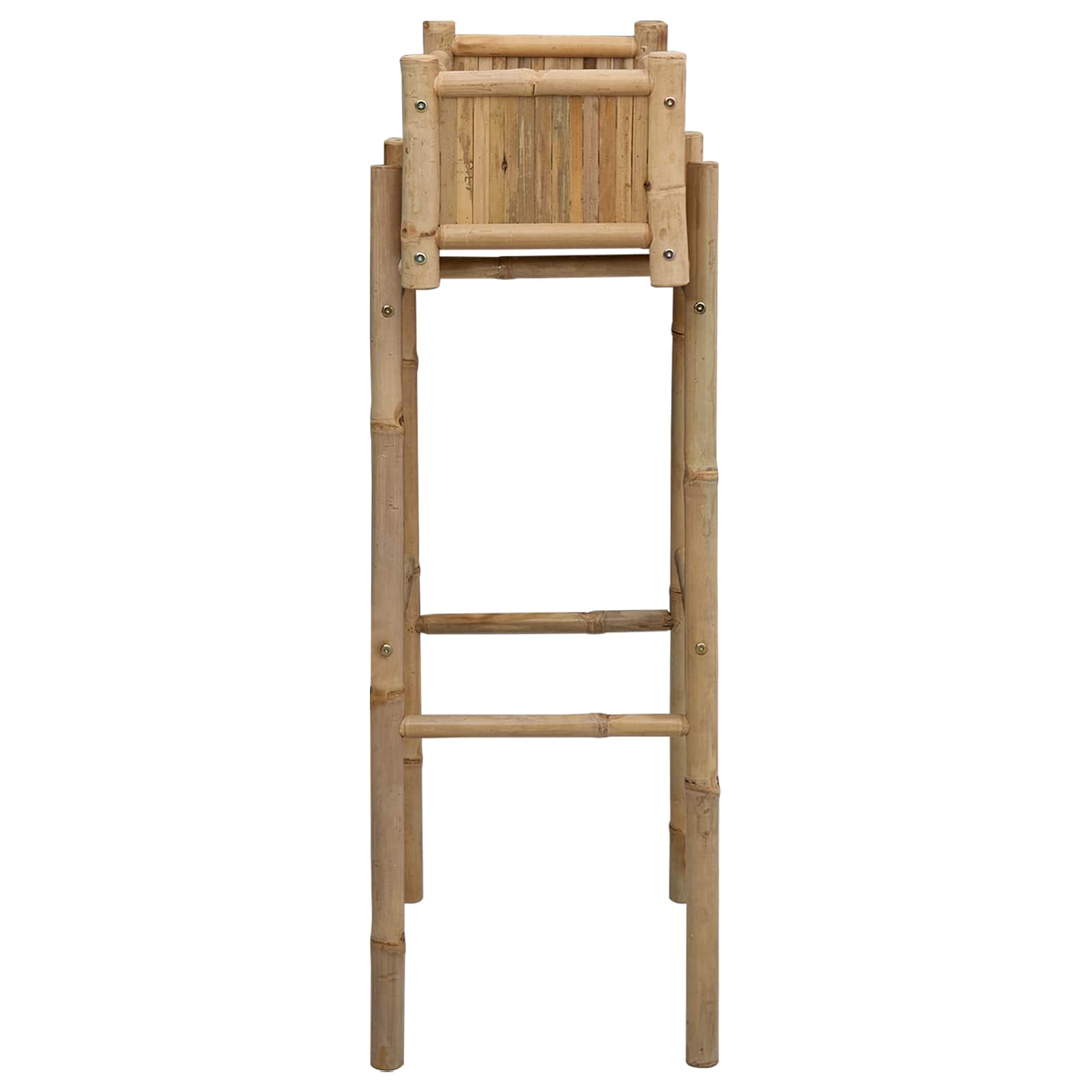 vidaXL Doniczka ogrodowa z uchwytem Naturalny 50 x 38 x 114 cm Bambus