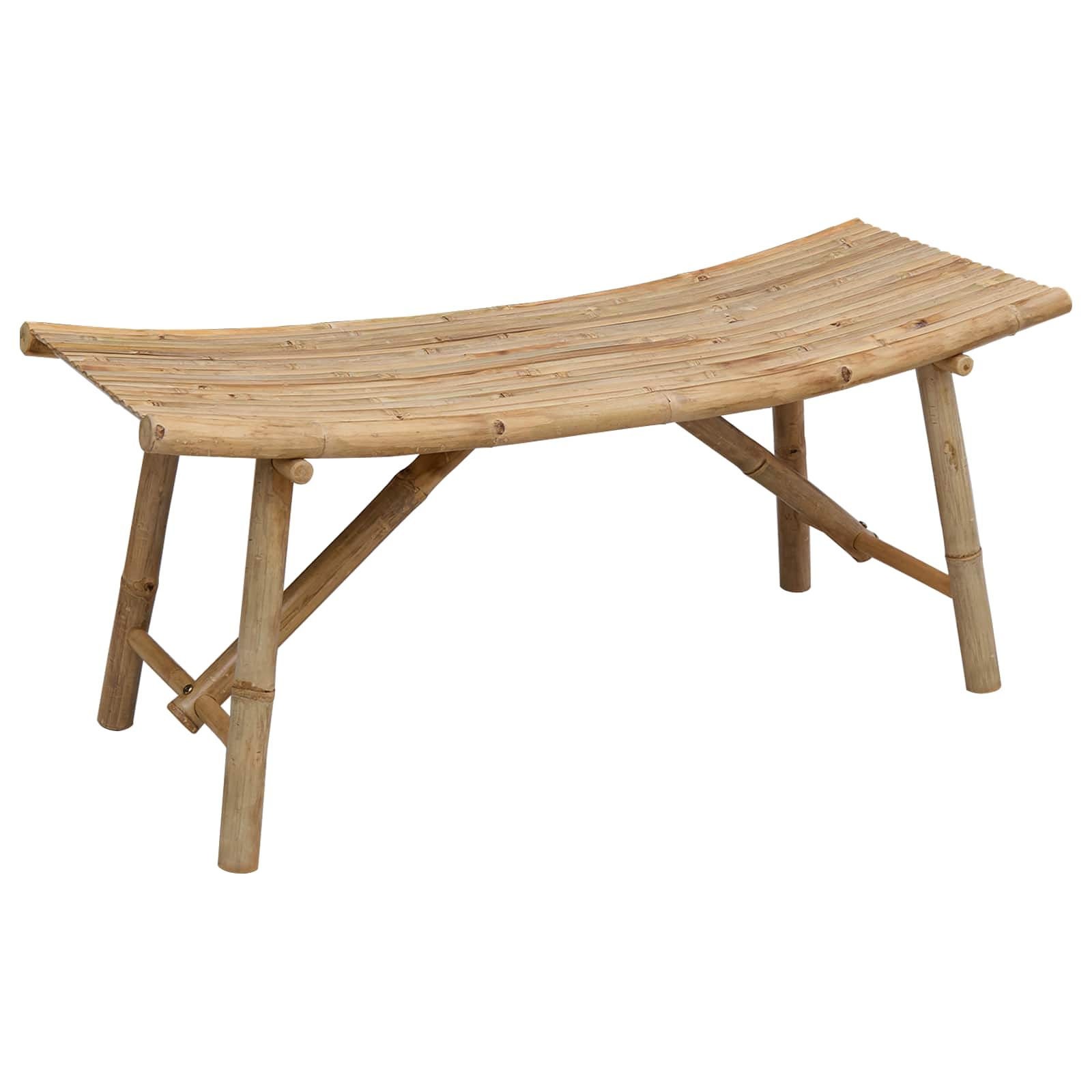 vidaXL Ławka ogrodowa Naturalny 110 x 45 x 50 cm Bambus