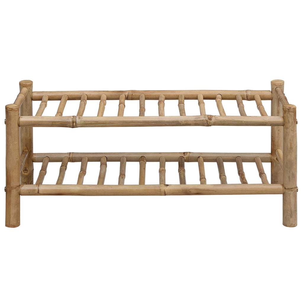 vidaXL Stojak na buty z półką Naturalny 68 x 28 x 30 cm Bambus