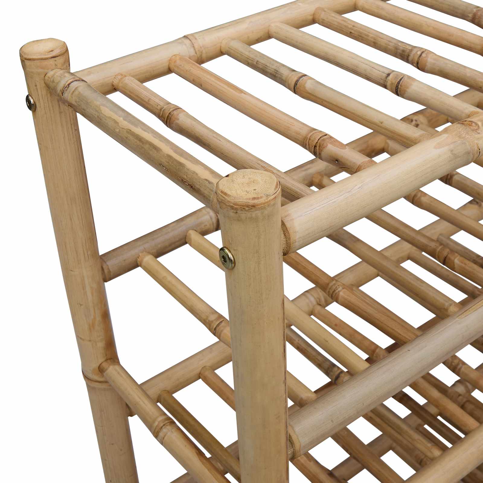 vidaXL Stojak na buty z półką Naturalny 68 x 28 x 63 cm Bambus