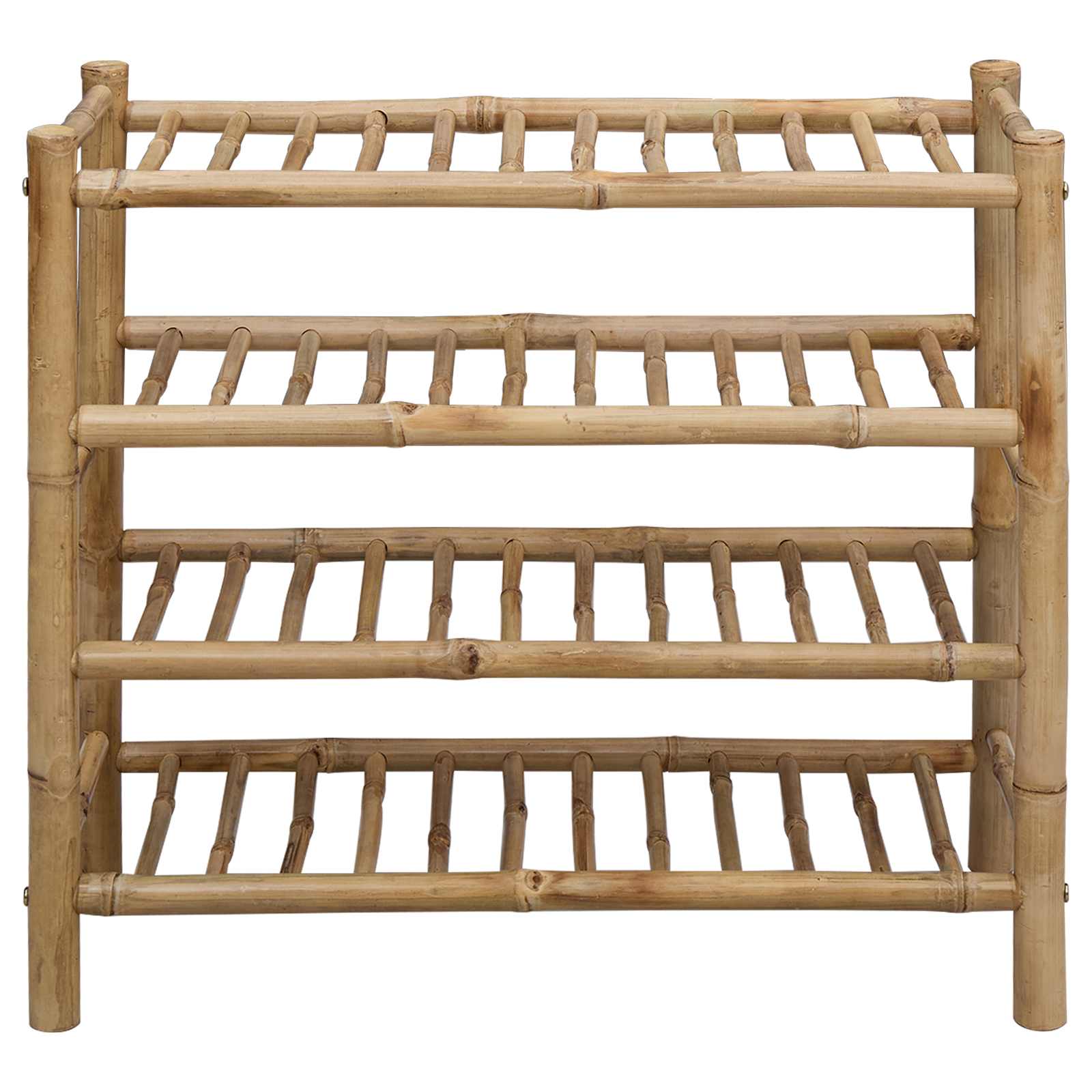vidaXL Stojak na buty z półką Naturalny 68 x 28 x 63 cm Bambus