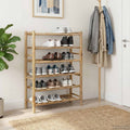 vidaXL Stojak na buty z półką Naturalny 68 x 28 x 96 cm Bambus