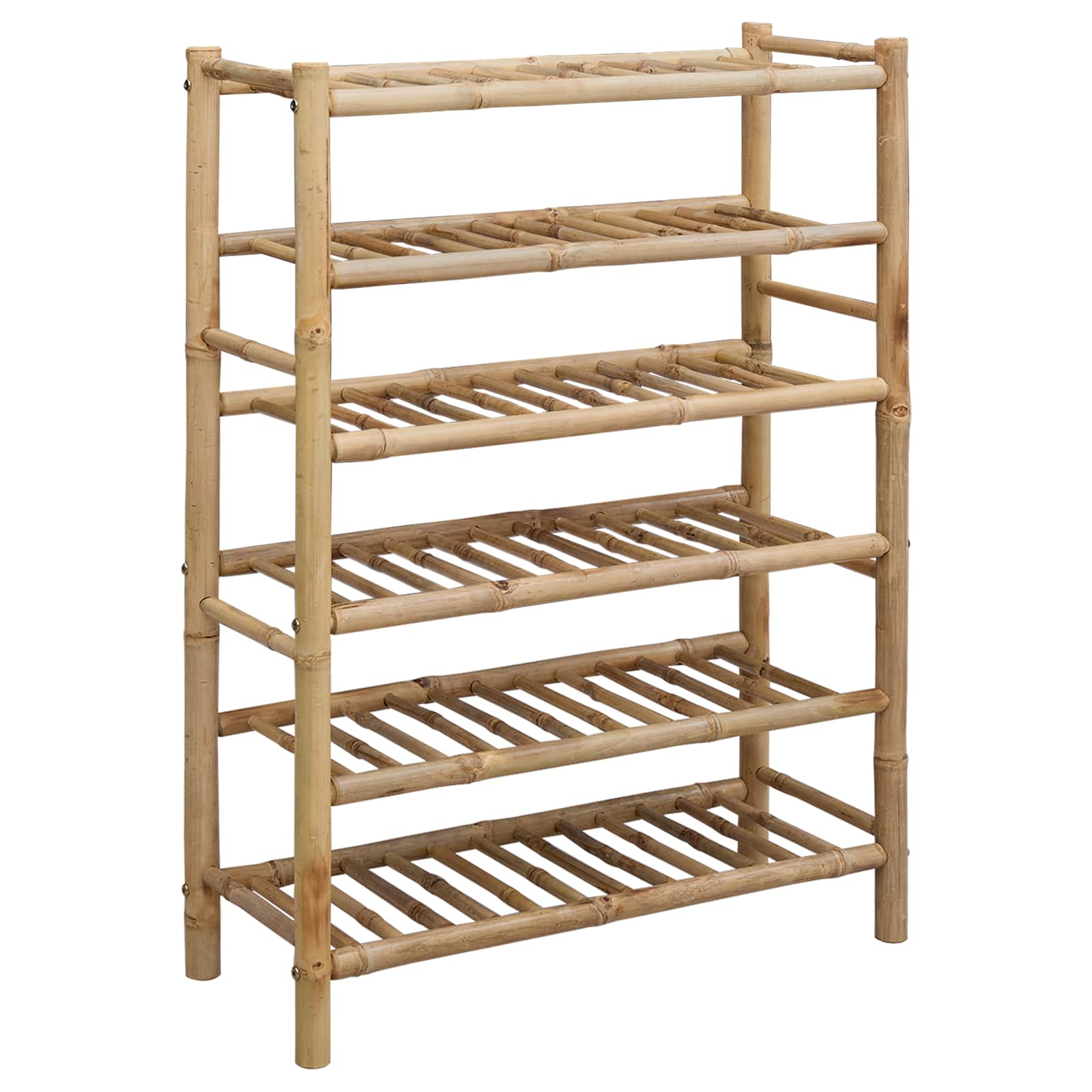 vidaXL Stojak na buty z półką Naturalny 68 x 28 x 96 cm Bambus