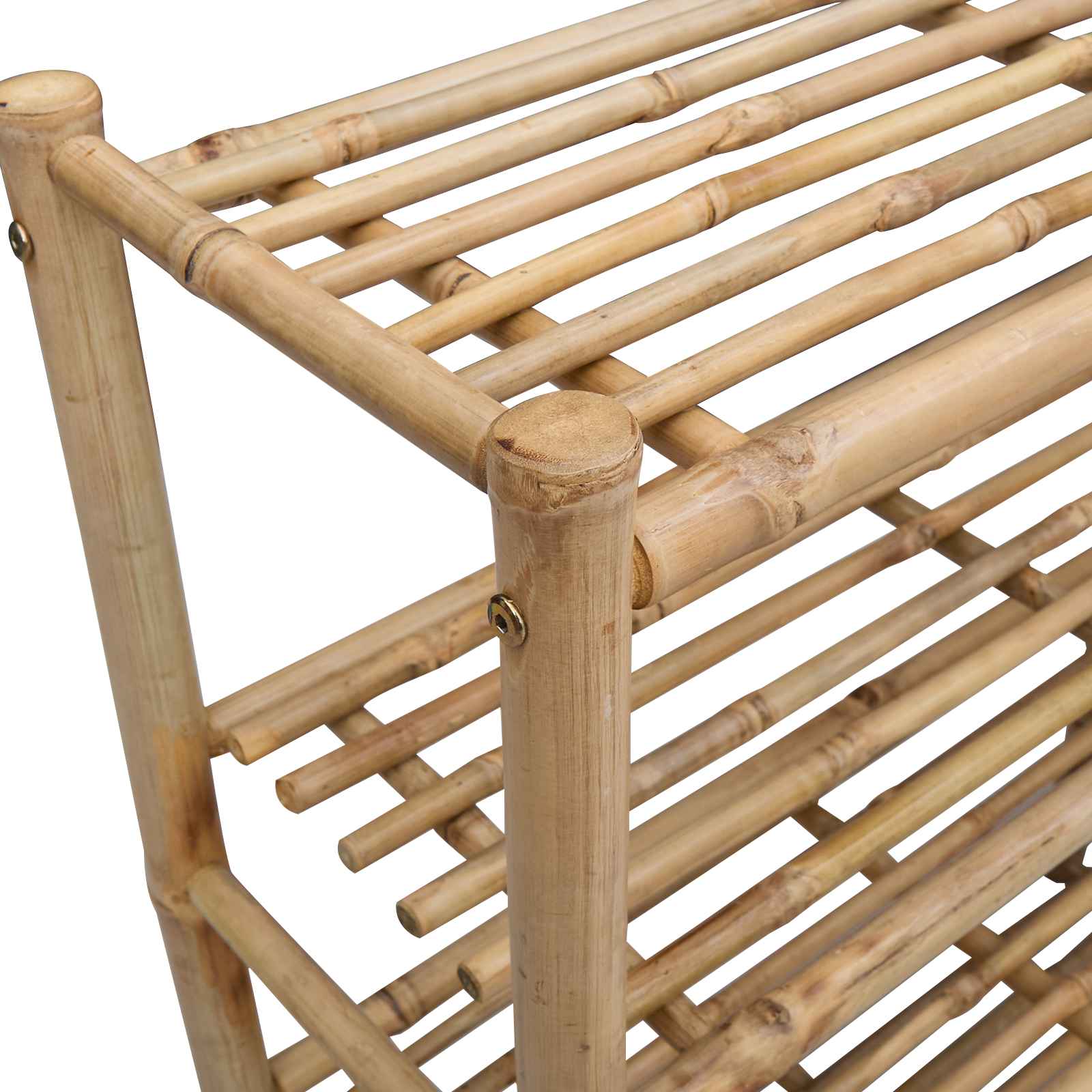 vidaXL Stojak na buty z półką Naturalny 88 x 27 x 80 cm Bambus