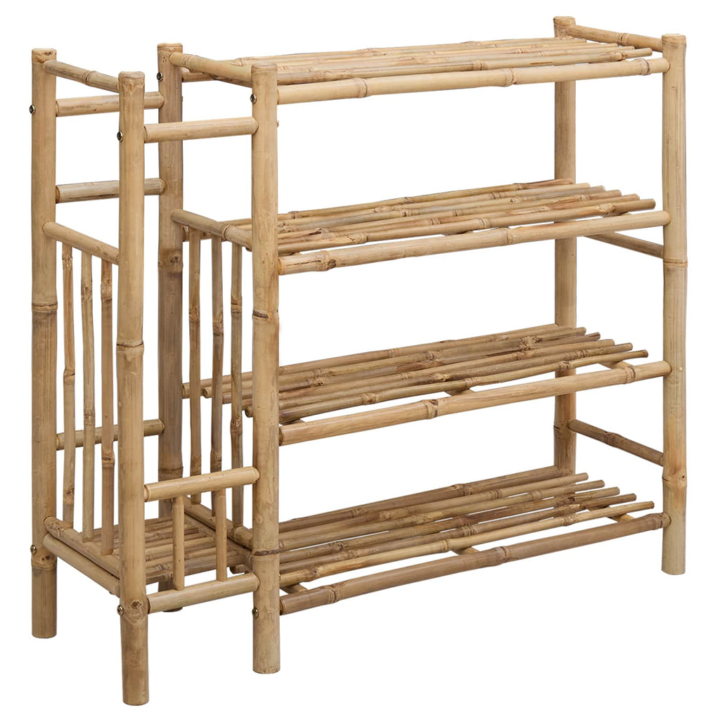 vidaXL Stojak na buty z półką Naturalny 88 x 27 x 80 cm Bambus