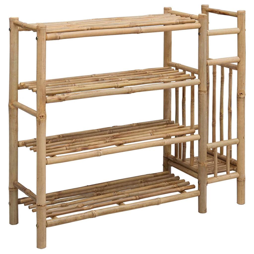 vidaXL Stojak na buty z półką Naturalny 88 x 27 x 80 cm Bambus