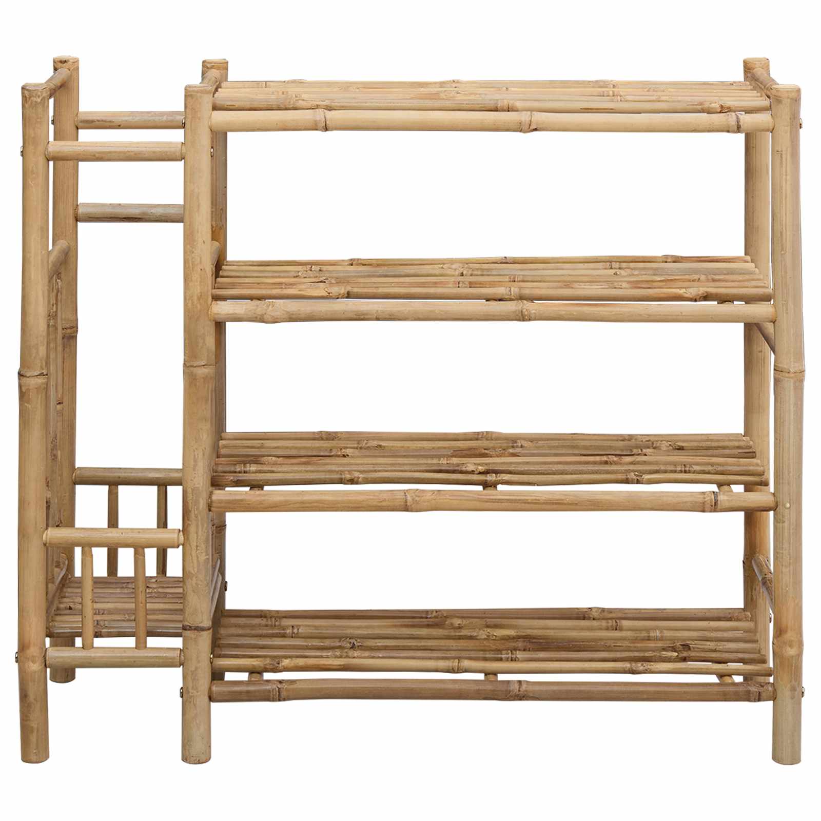 vidaXL Stojak na buty z półką Naturalny 88 x 27 x 80 cm Bambus
