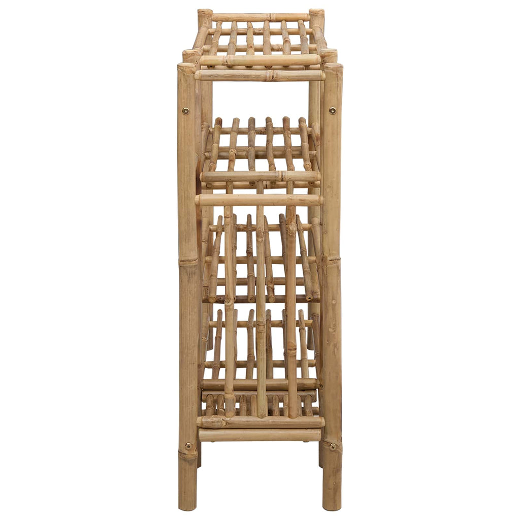vidaXL Stojak na buty z półką Naturalny 88 x 27 x 80 cm Bambus