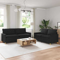 vidaXL Zestaw Sof 2 szt. Czarny tkanina