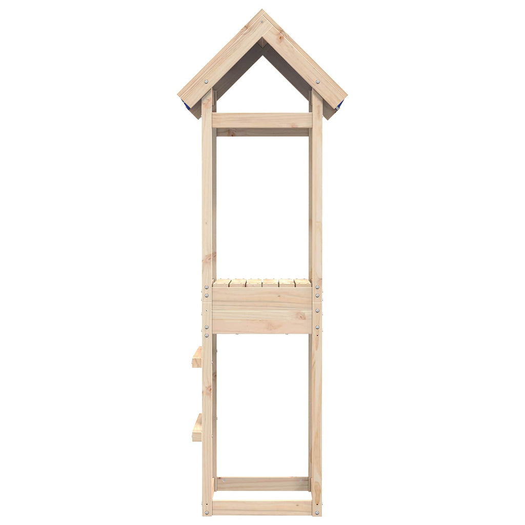 vidaXL Wieża zabaw Brązowy 52,5 x 46,5 x 195 cm Lite drewno sosnowe