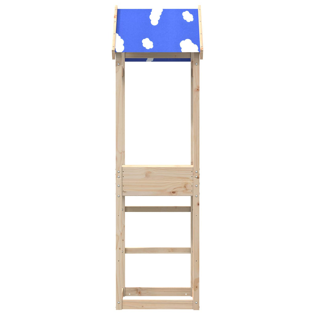 vidaXL Wieża zabaw Brązowy 52,5 x 46,5 x 195 cm Lite drewno sosnowe