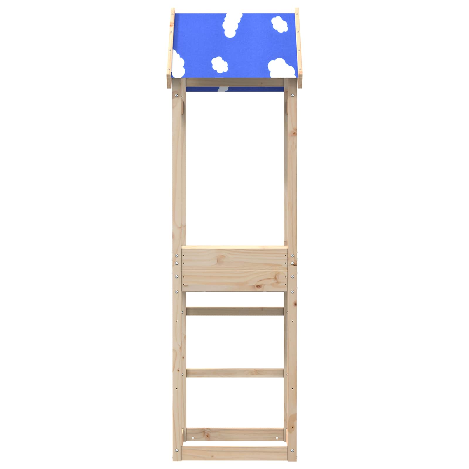 vidaXL Wieża zabaw Brązowy 52,5 x 46,5 x 195 cm Lite drewno sosnowe