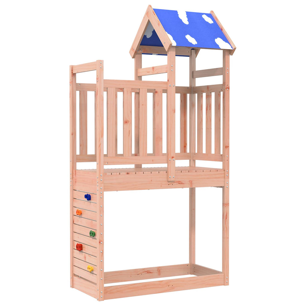 vidaXL Wieża zabaw Brązowy 110.5 x 52.5 x 215 cm Drewno Douglas lite
