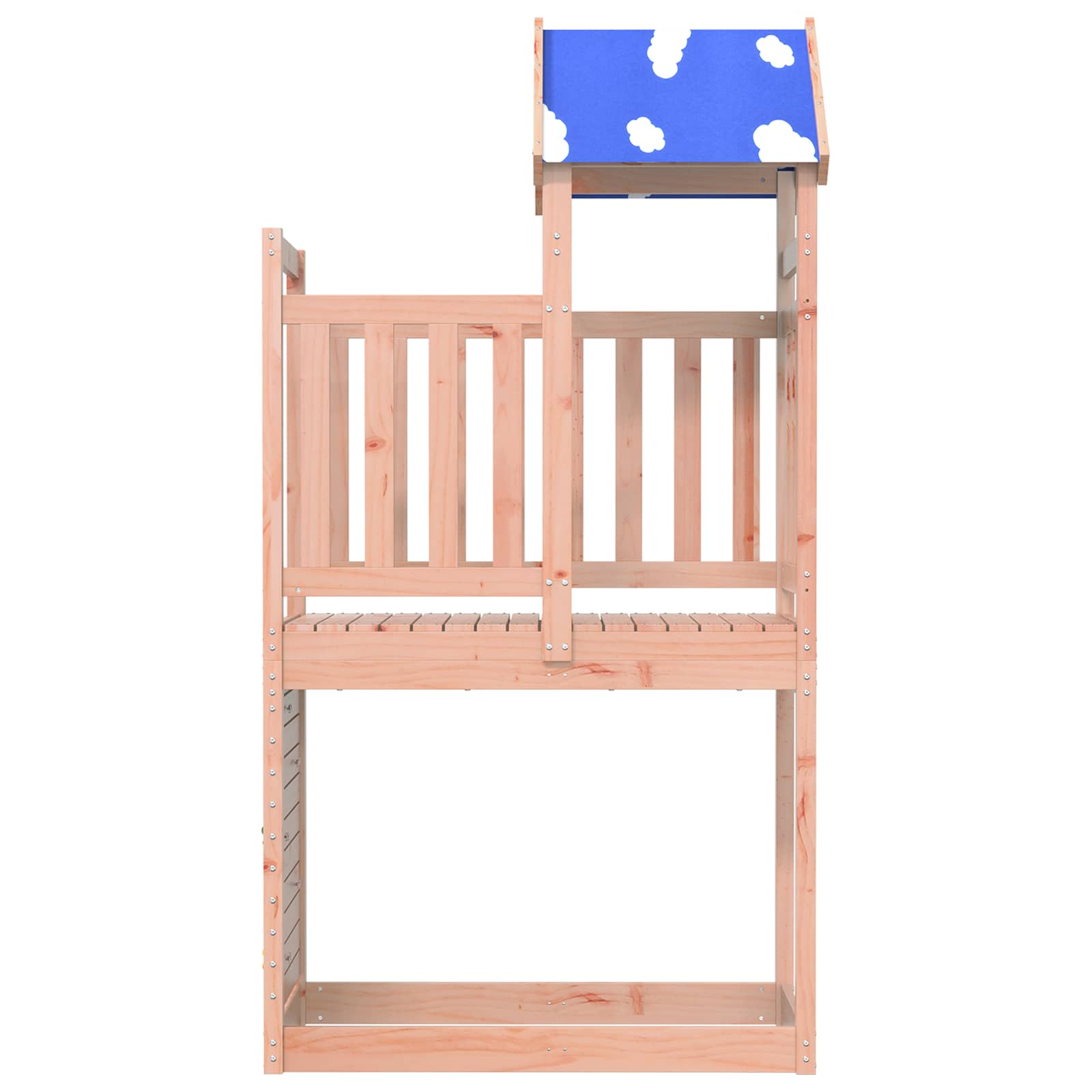 vidaXL Wieża zabaw Brązowy 110.5 x 52.5 x 215 cm Drewno Douglas lite