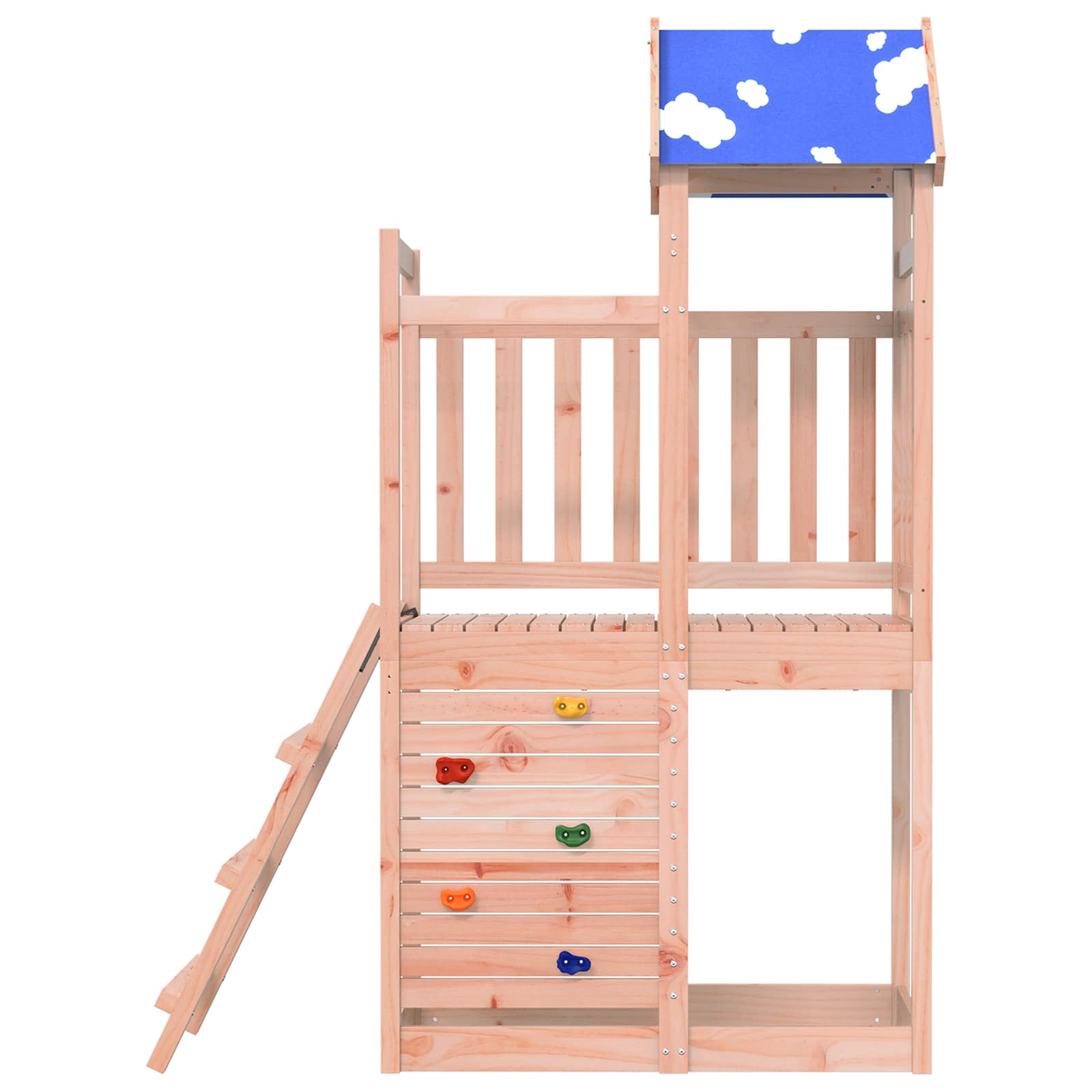 vidaXL Wieża zabaw Brązowy 110,5 x 52,5 x 215cm Drewno Douglas lite