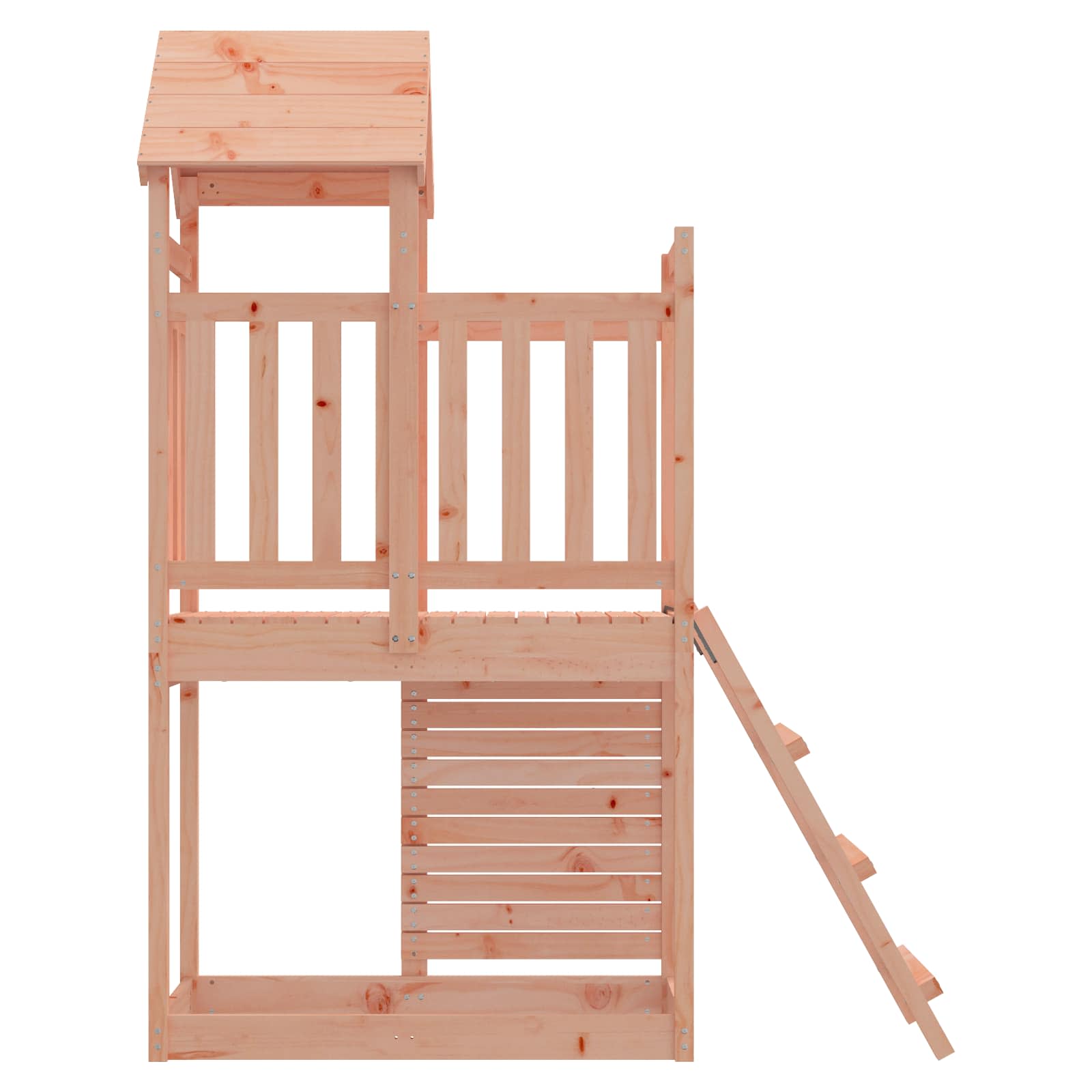 vidaXL Wieża zabaw Brązowy 110,5 x 52,5 x 214 cm Drewno Douglas lite