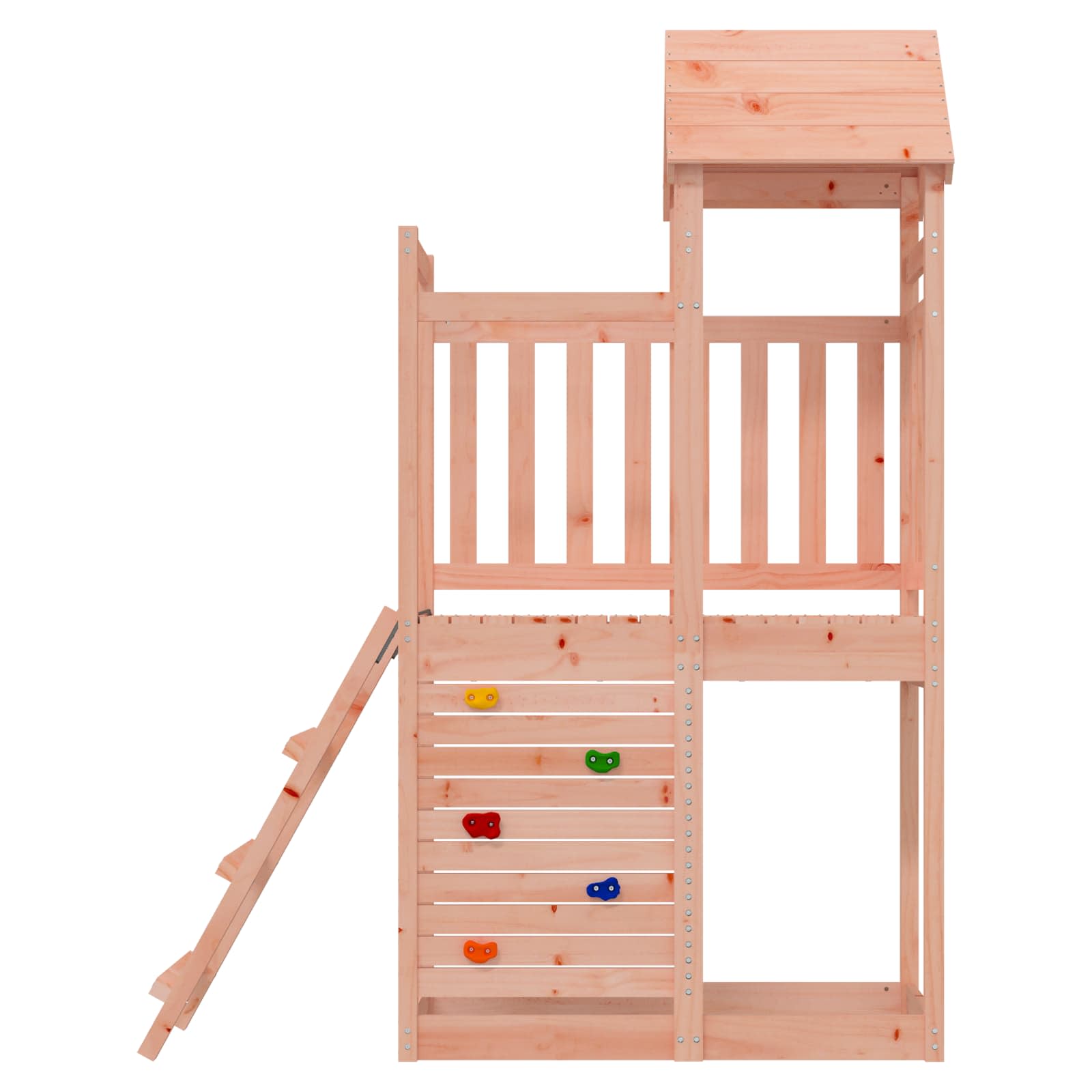 vidaXL Wieża zabaw Brązowy 110,5 x 52,5 x 214 cm Drewno Douglas lite