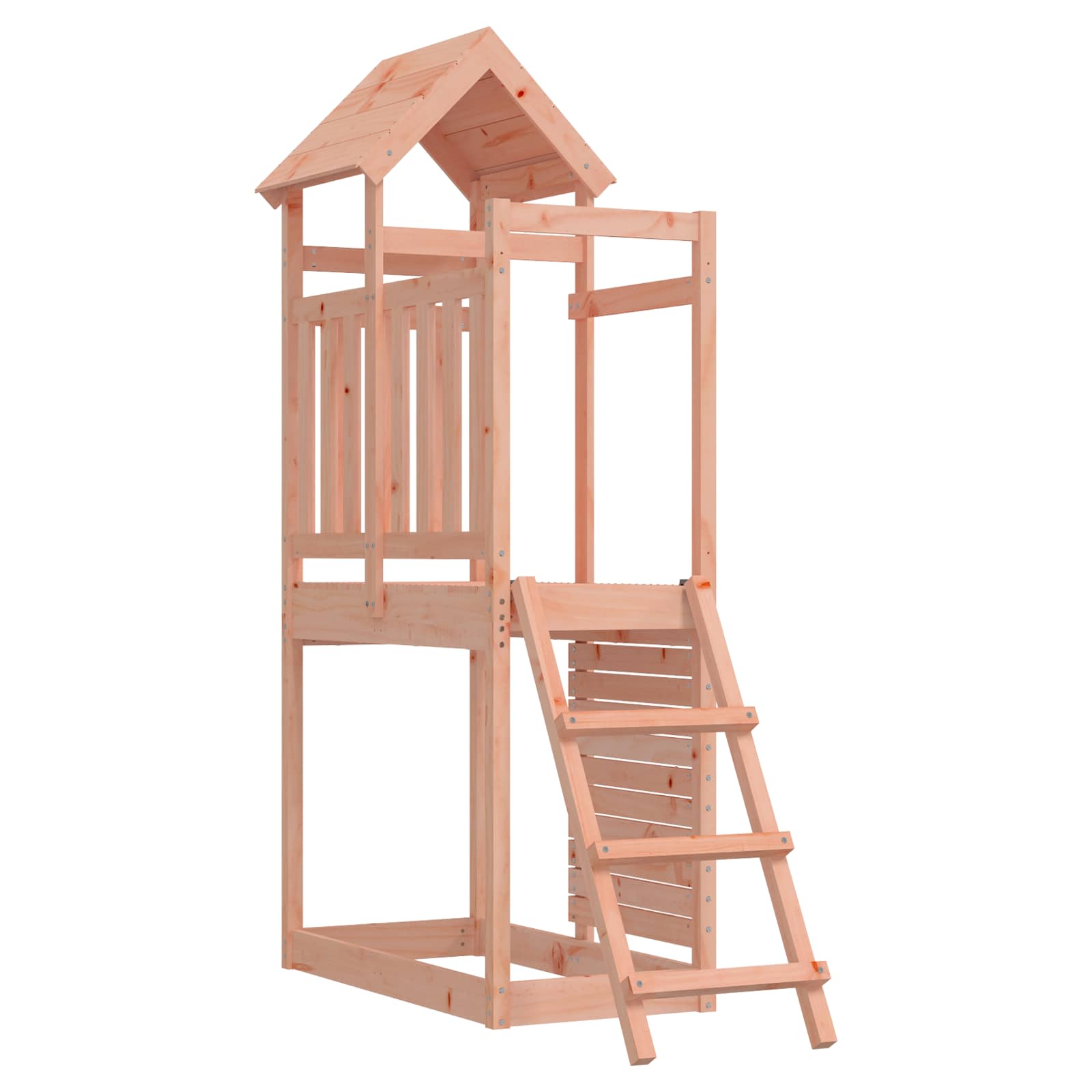 vidaXL Wieża zabaw Brązowy 110,5 x 52,5 x 214 cm Drewno Douglas lite