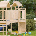 vidaXL Wieża zabaw Brązowy 53 x 110,5 x 214 cm Lite drewno sosnowe